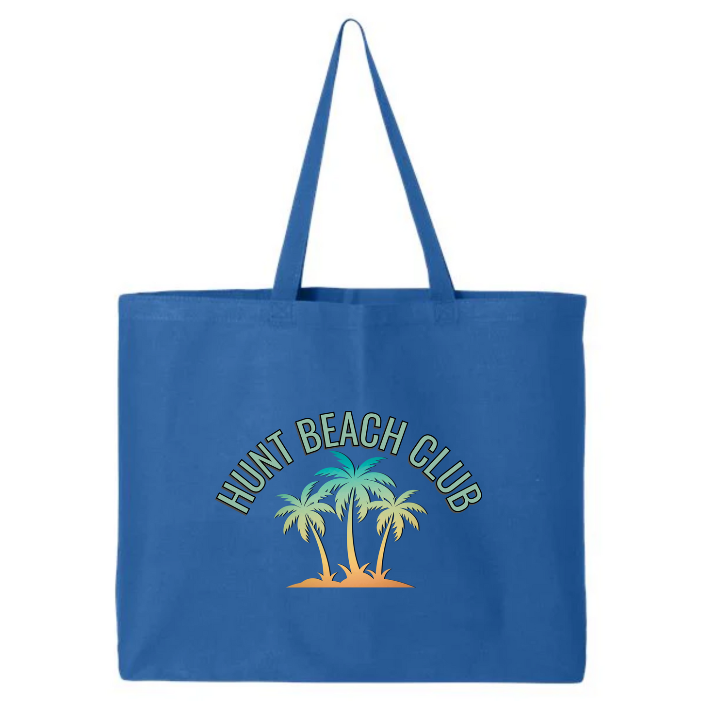 Hunt Beach Club Jumbo Canvas Tote Bag | Large Beach & Everyday Tote