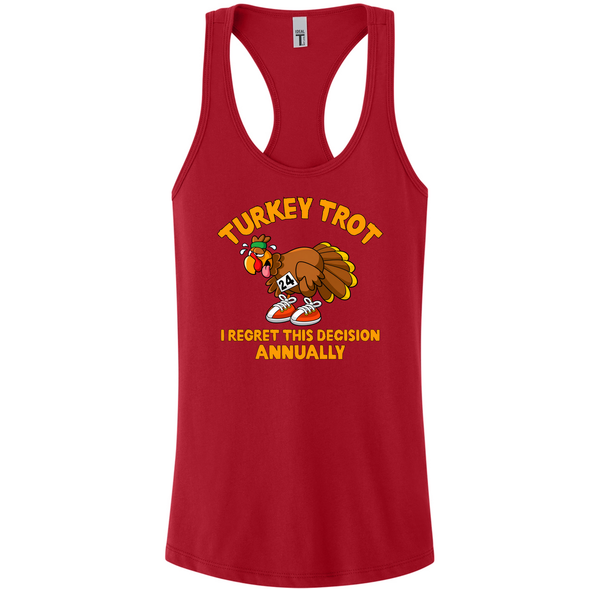 Turkey Trot Thanksgiving Run T-Shirt & Tank Top – I Regret This Decision Annually