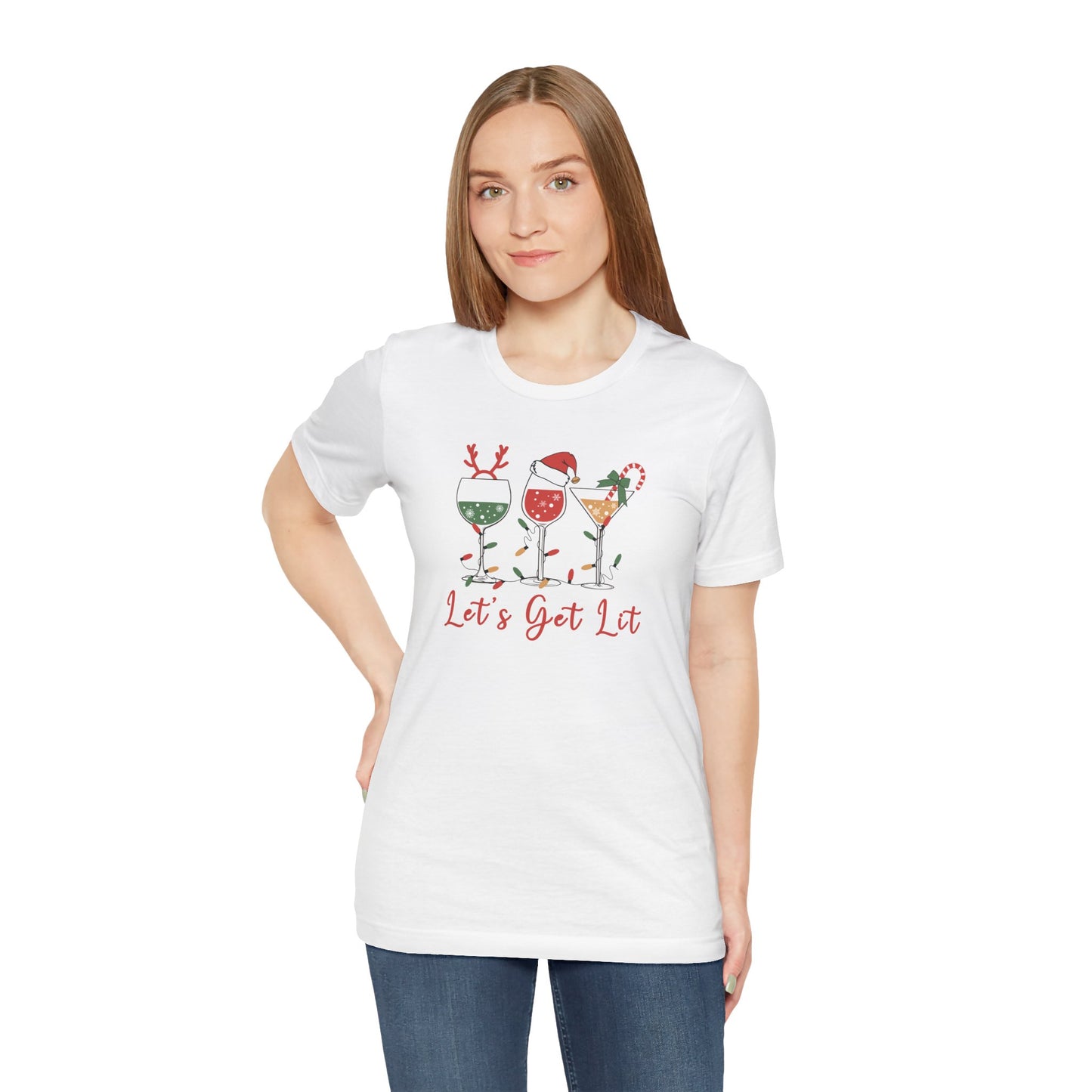 Let’s Get Lit | Funny Holiday Drinks Christmas Shirt