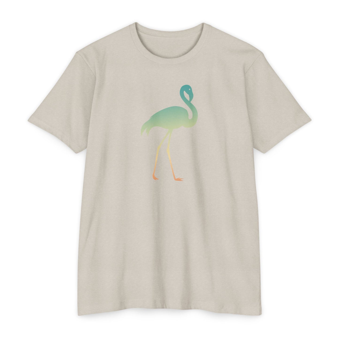 Hunt Beach Club Multicolor Flamingo Unisex T-Shirt – Tropical Summer Tee
