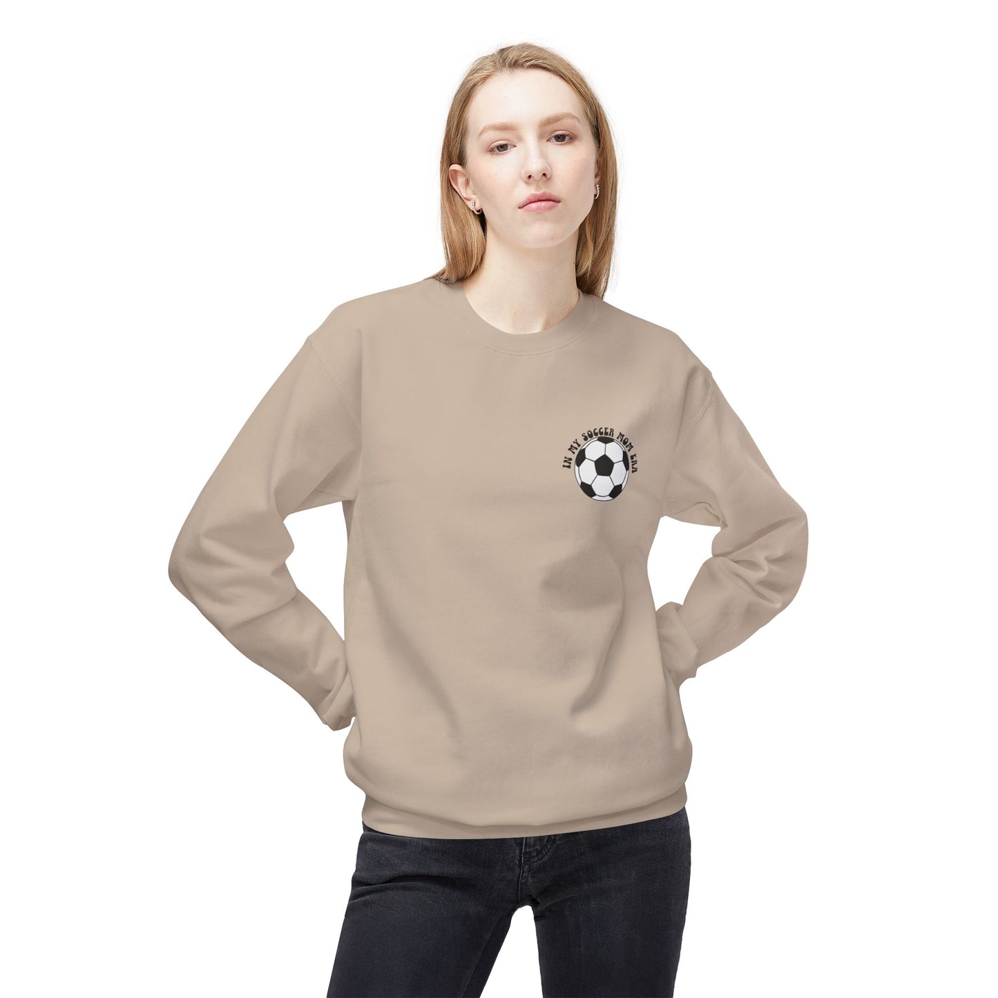 In My Soccer Mom Era Sweatshirt – Funny Soccer Mom Crewneck with Back Print