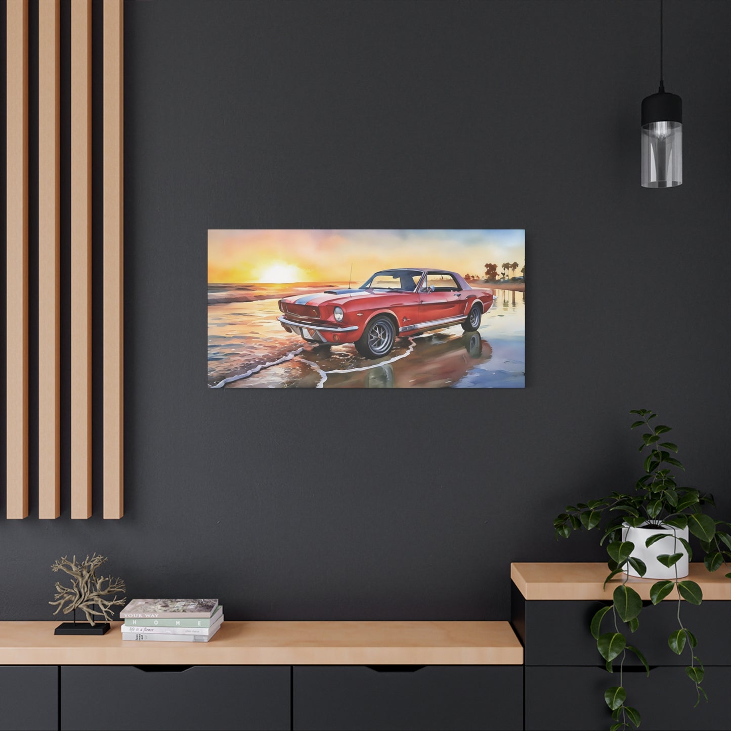 Custom Car Canvas Print (Watercolor Style), Personalized Car Enthusiast Gift