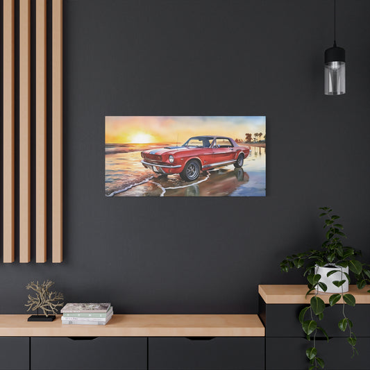 Custom Car Canvas Print (Watercolor Style), Personalized Car Enthusiast Gift