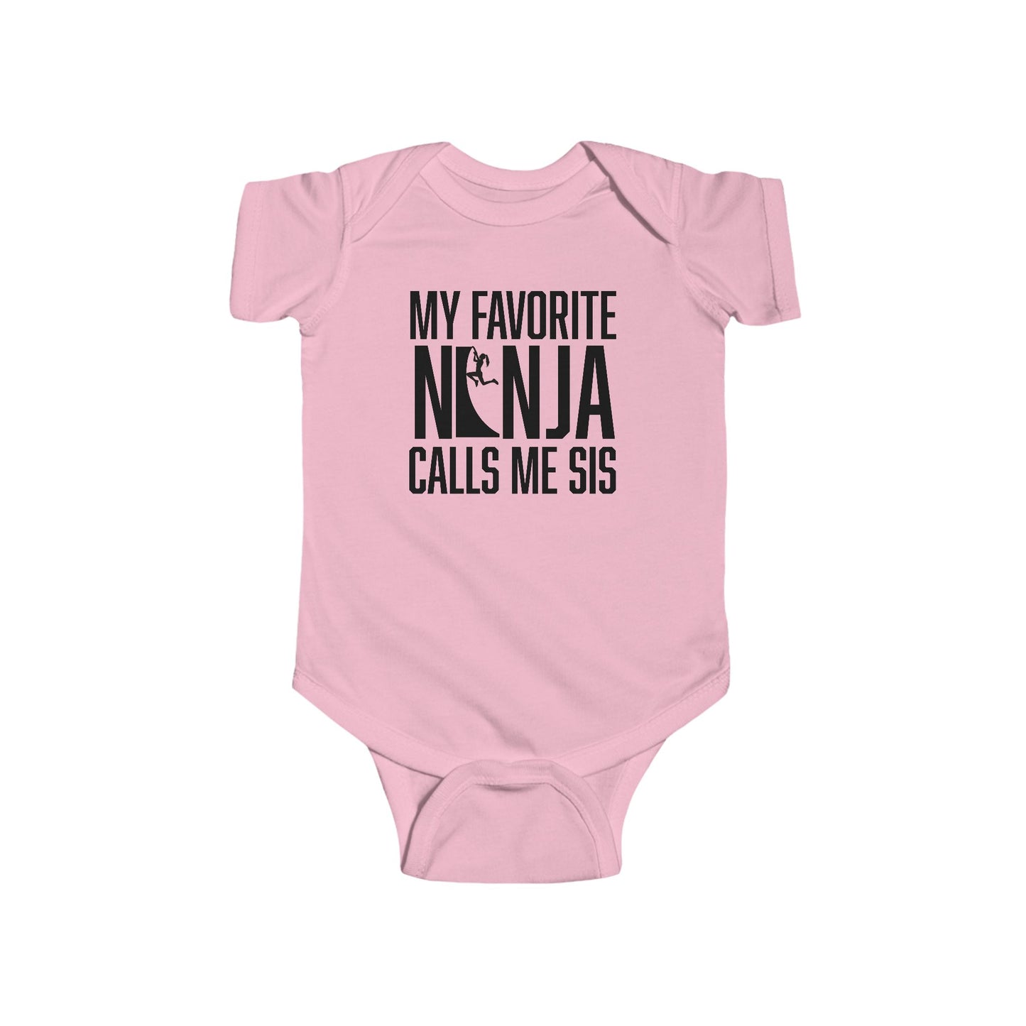 My Favorite Ninja Calls Me... Baby Onesie – Bro or Sis | Warped Wall Design with Color Options