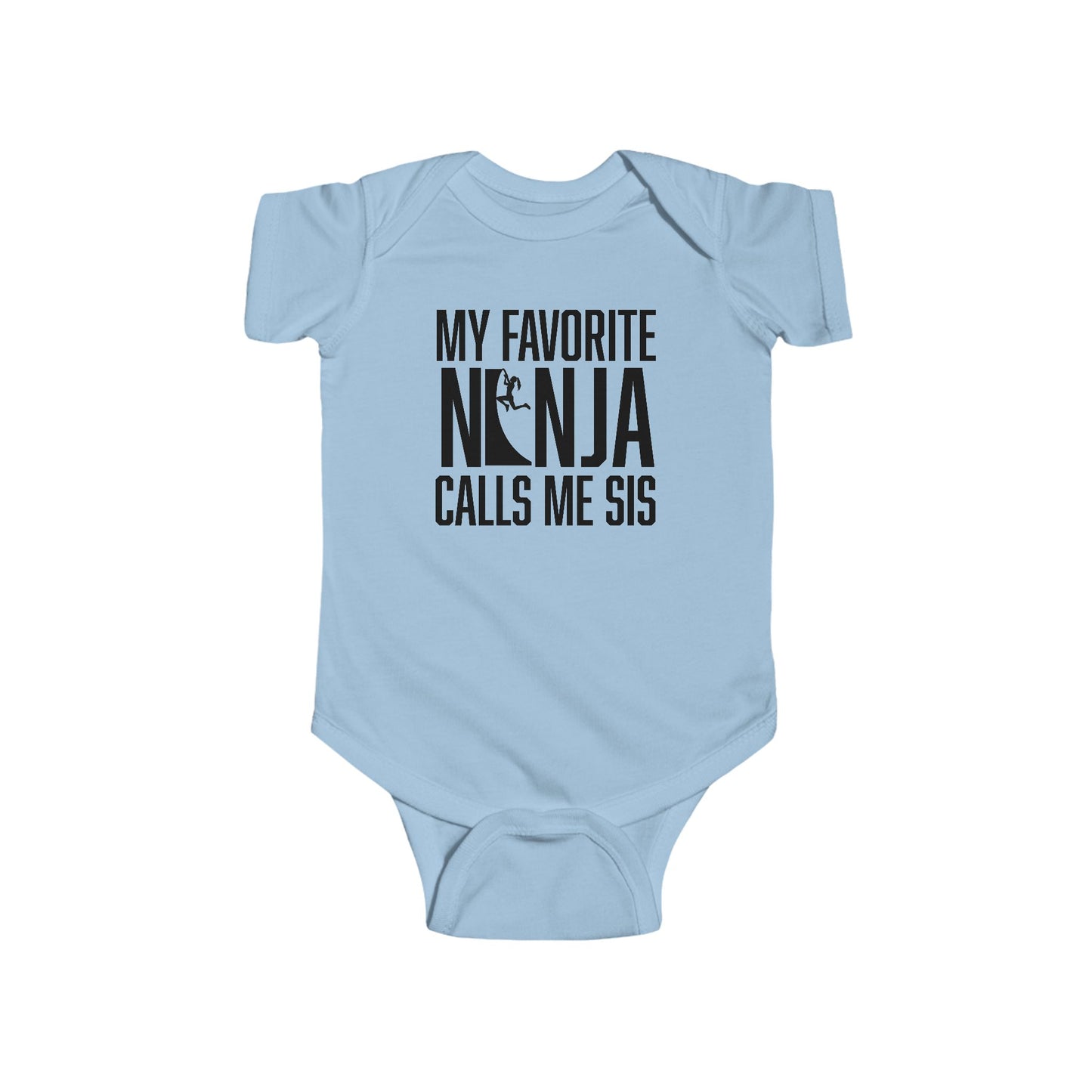 My Favorite Ninja Calls Me... Baby Onesie – Bro or Sis | Warped Wall Design with Color Options
