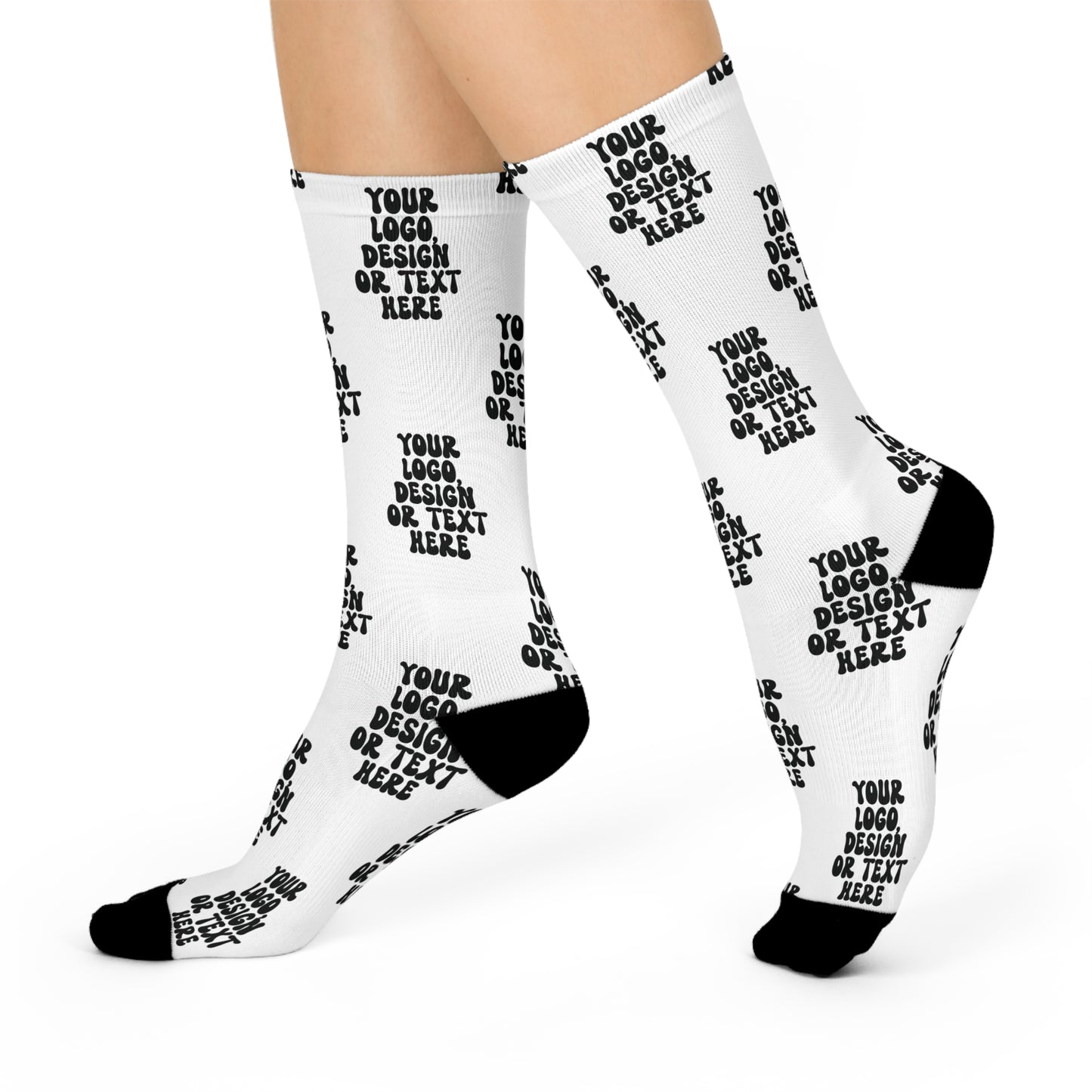 Unisex All Over Print Crew Socks - Add Your Text, Design or Logo