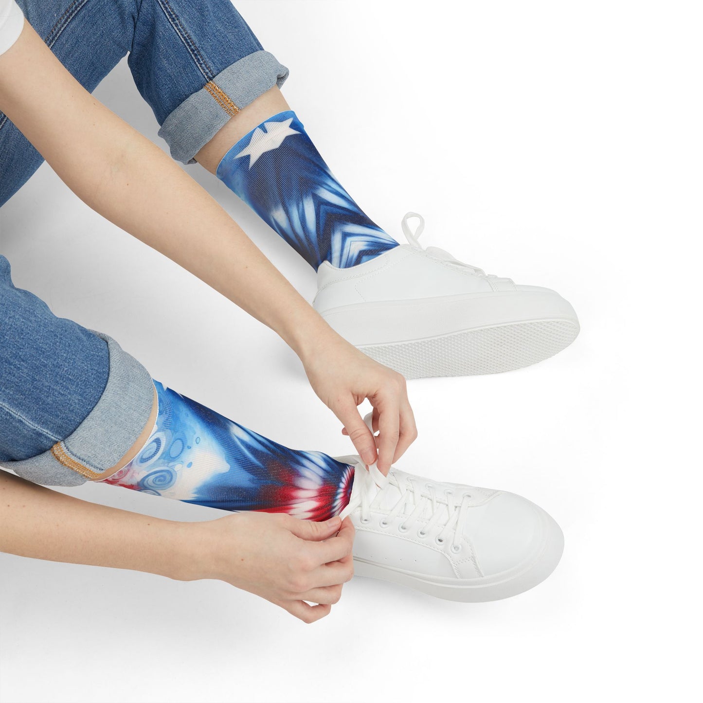 Custom Pattern Sublimation Crew Socks – Personalized Full-Print Design