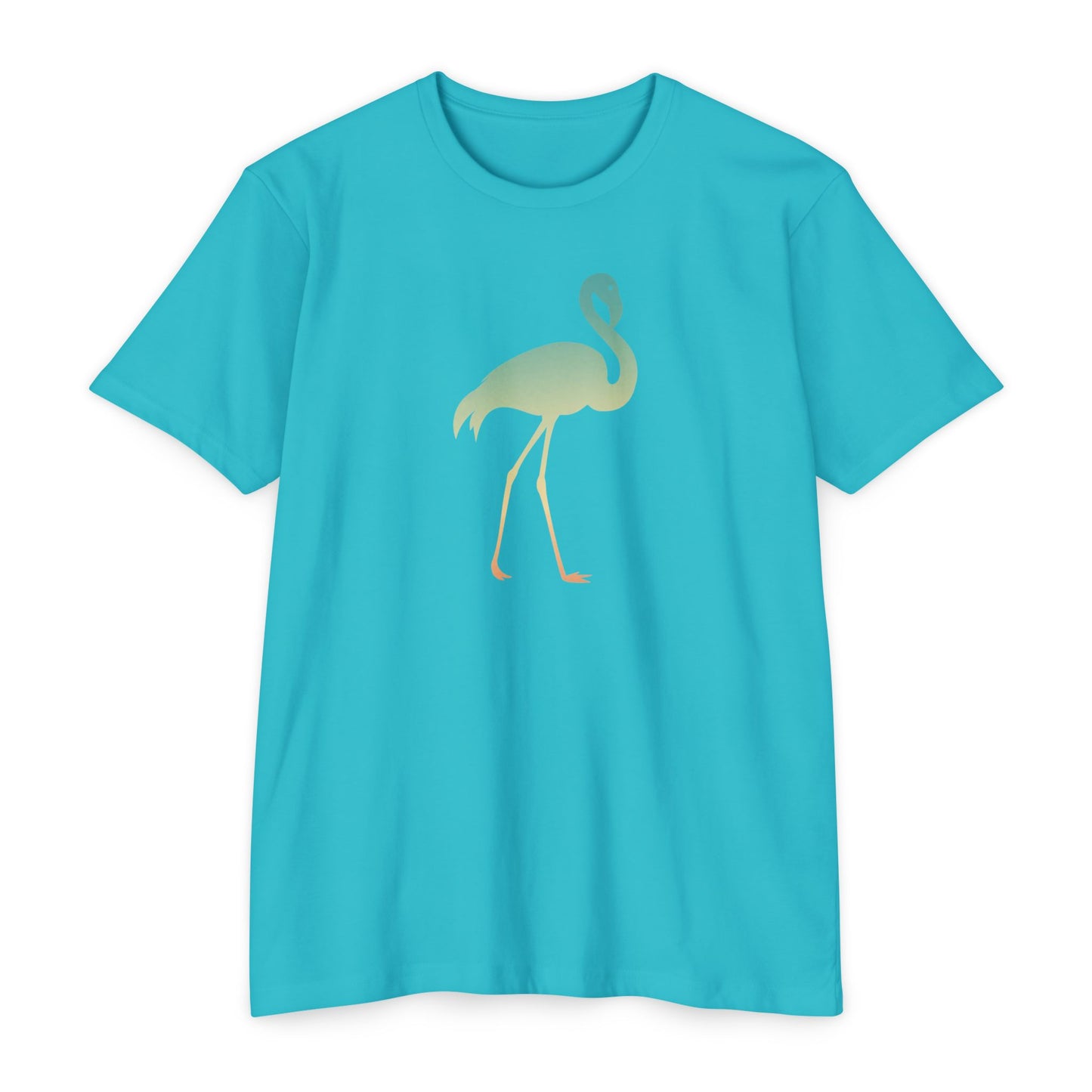 Hunt Beach Club Multicolor Flamingo Unisex T-Shirt – Tropical Summer Tee