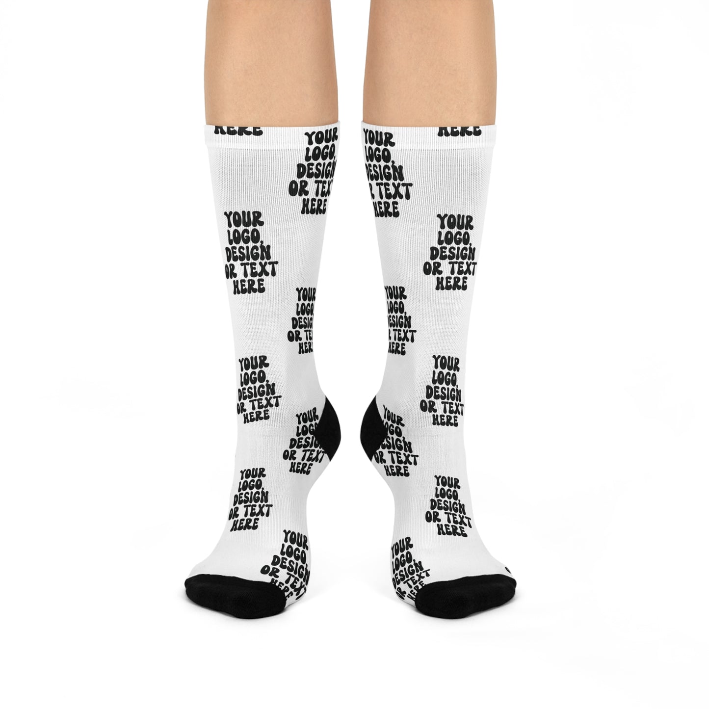 Unisex All Over Print Crew Socks - Add Your Text, Design or Logo