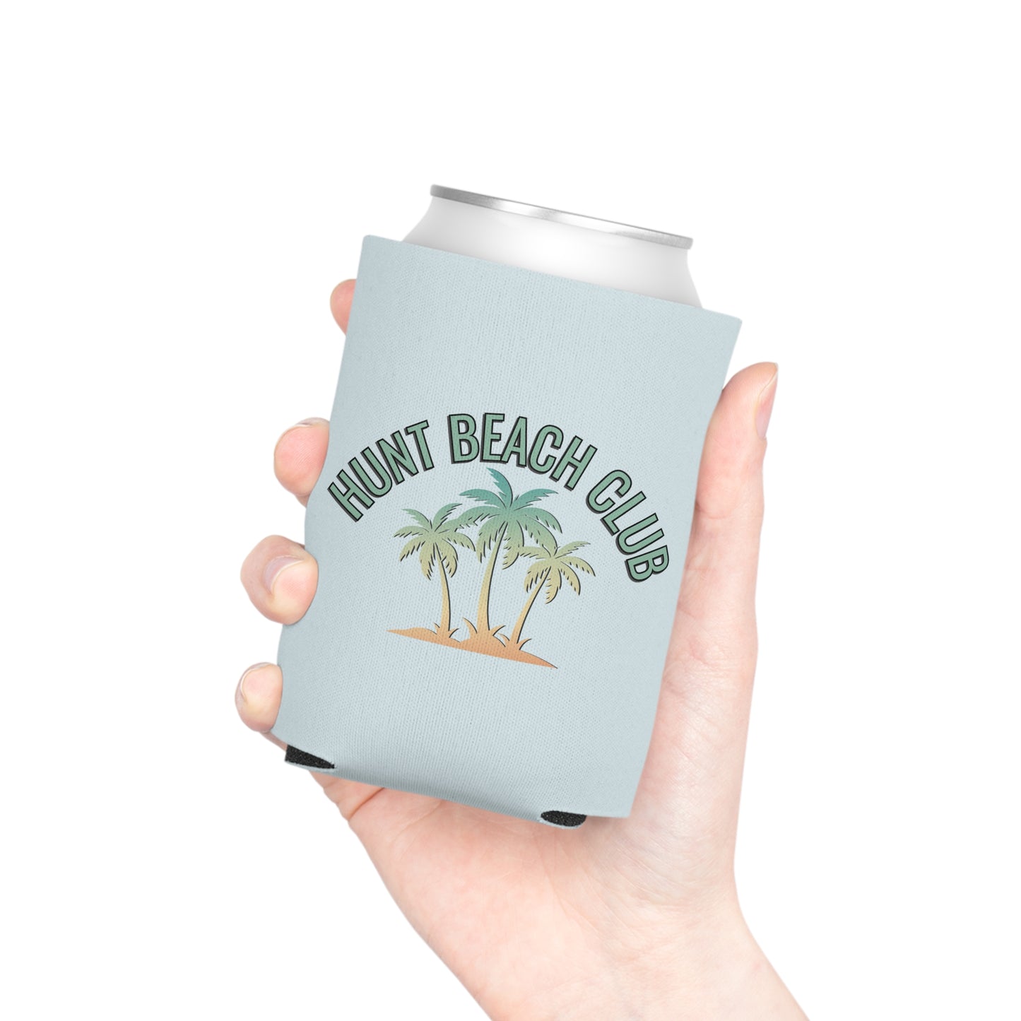 Hunt Beach Club Palm Tree Can Cooler – Beach Drink Koozie