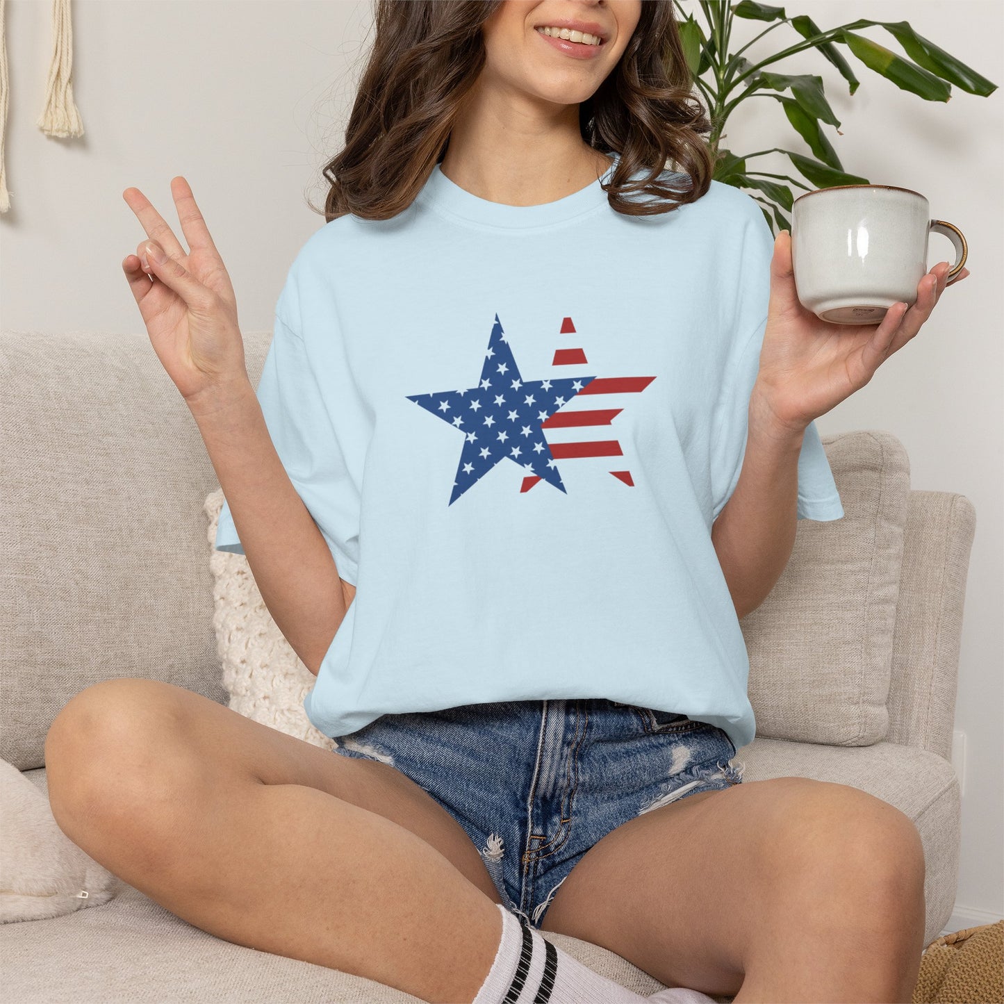 Patriotic American Flag T-Shirt – USA Star & Stripes Tee, Red White Blue Shirt, Fourth of July Shirt