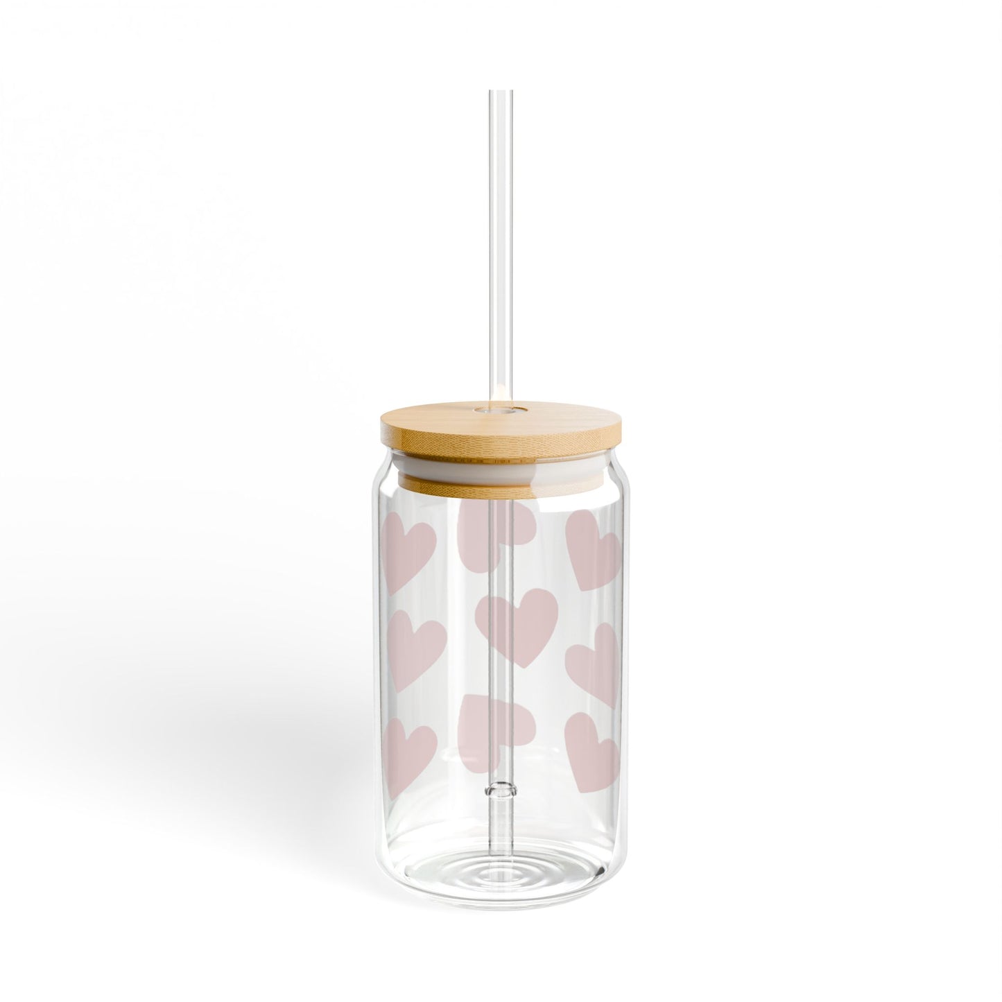 Valentine's Day Hearts, Libbey Sipper Glass or Plastic Cup, 16oz, Gift for Valentine