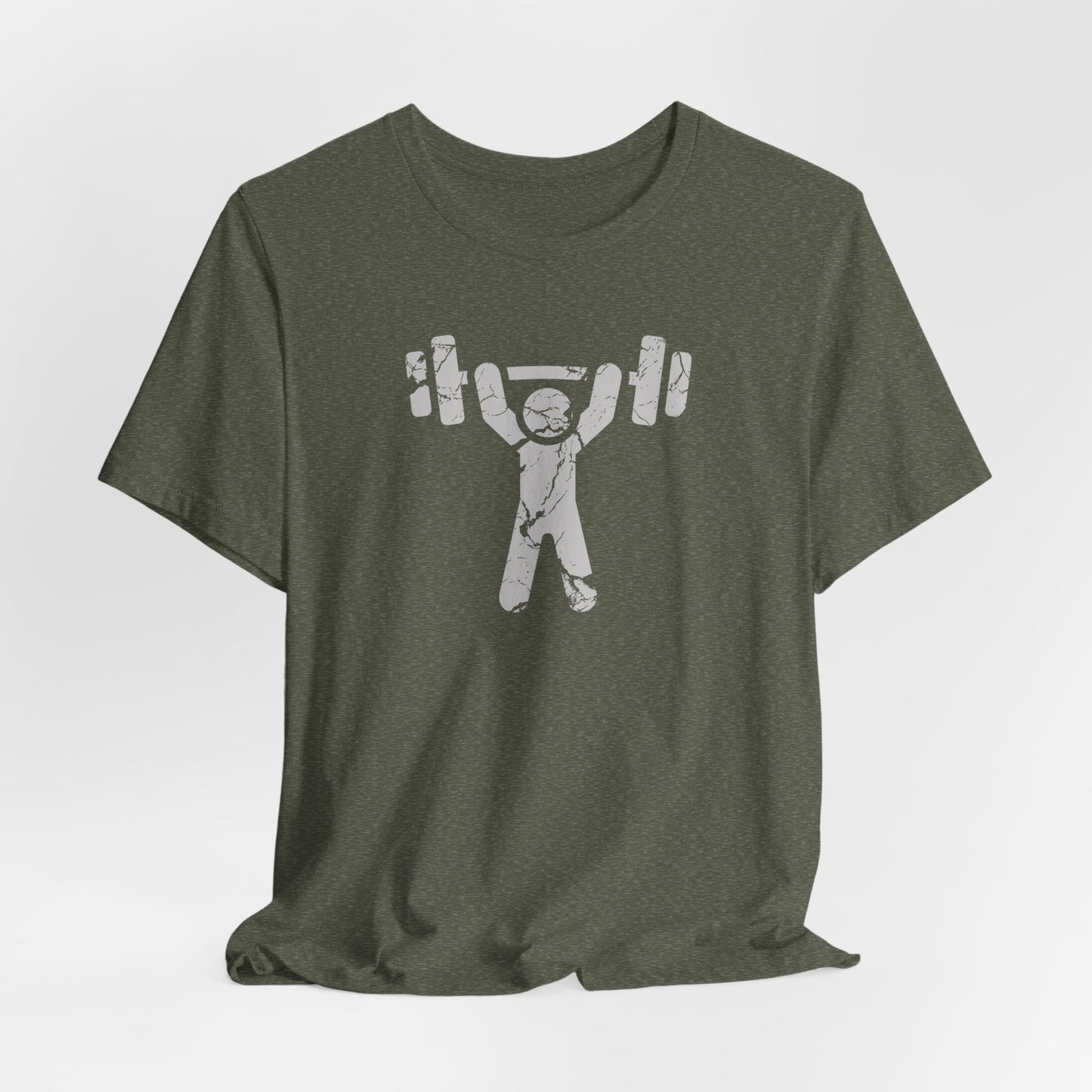 Distressed Eat Sleep Lift Repeat Barbell T-Shirt