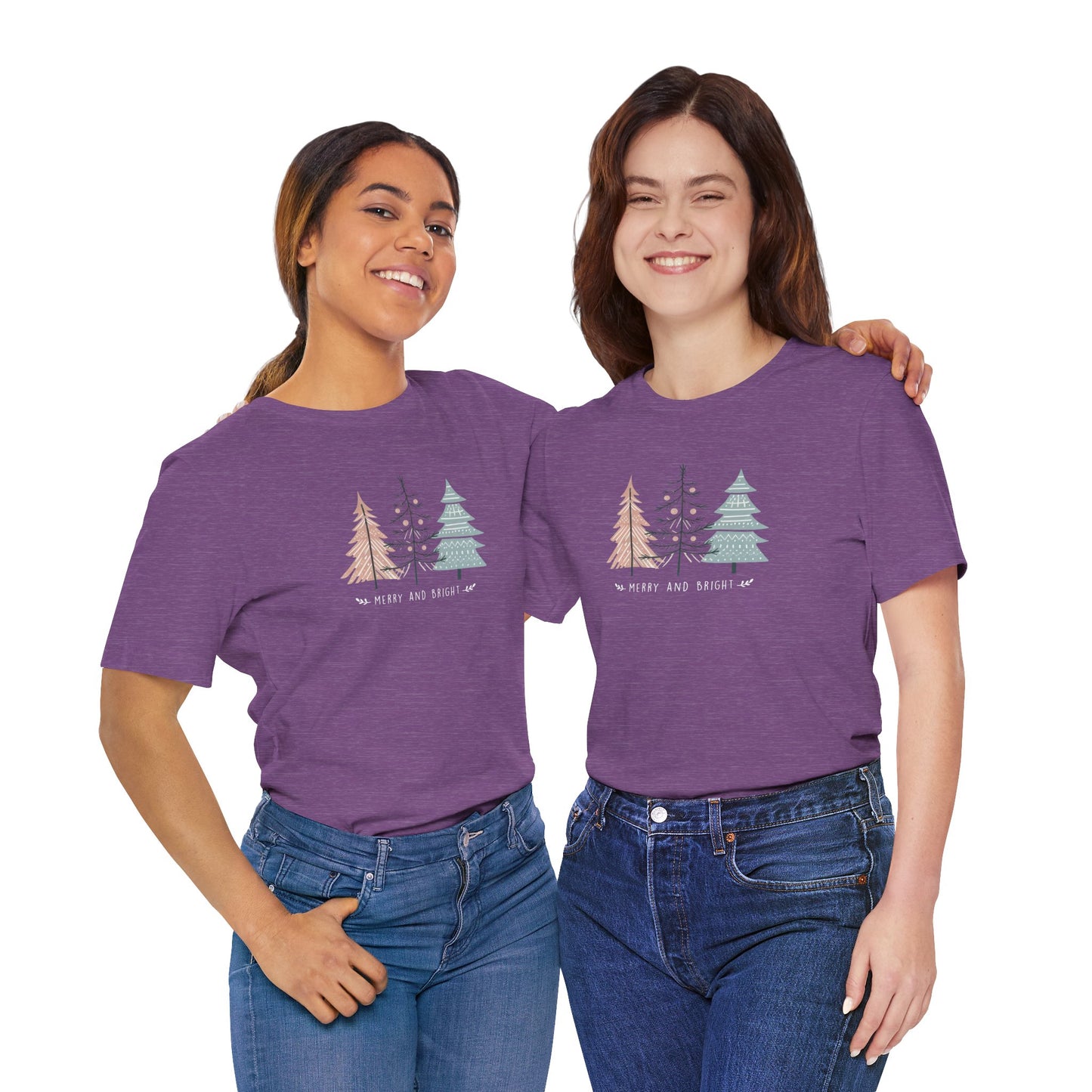 Merry & Bright T-Shirt – Boho Christmas Holiday Tee