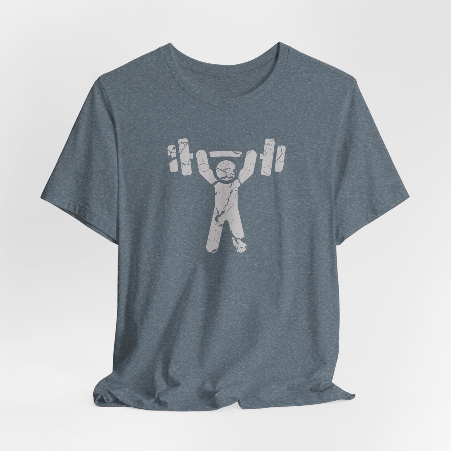 Distressed Eat Sleep Lift Repeat Barbell T-Shirt