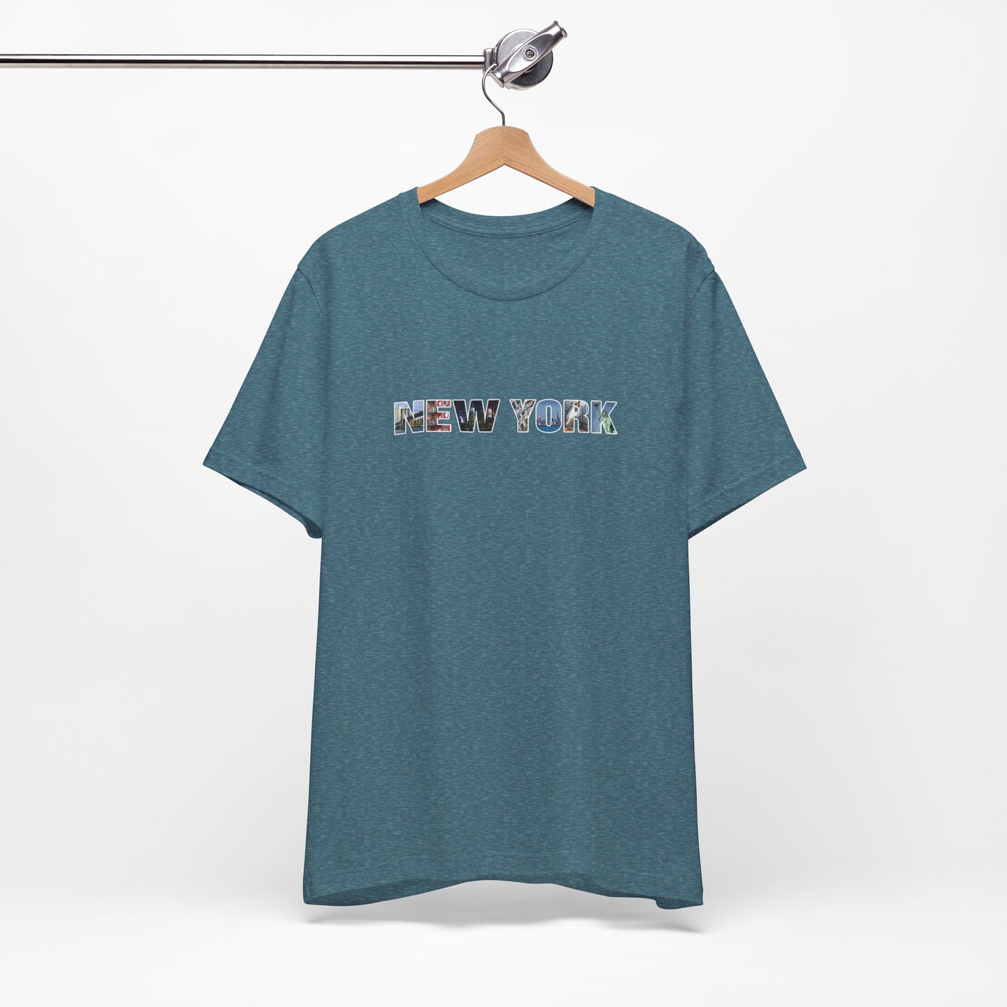 New York City Collage Shirt – Unisex T-Shirt with “NEW YORK” Photo Letter Design