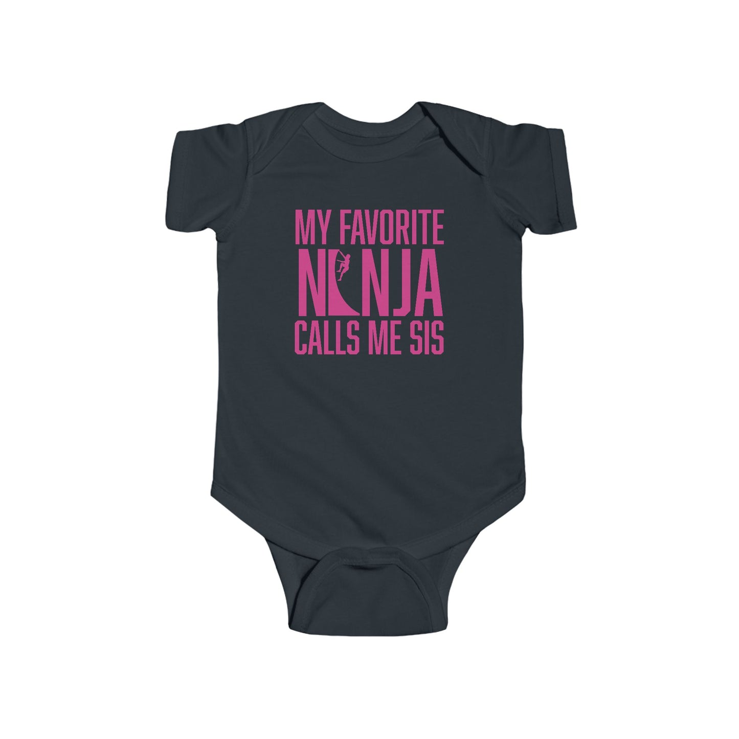My Favorite Ninja Calls Me... Baby Onesie – Bro or Sis | Warped Wall Design with Color Options