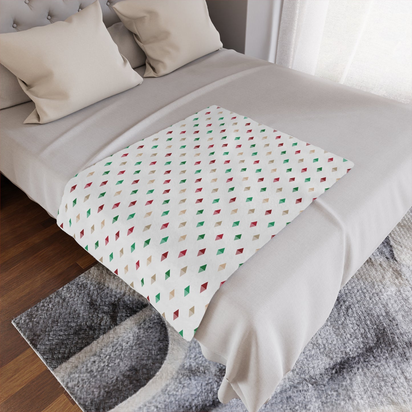 Christmas Diamonds Microfiber Fleece Blanket - Ultra Soft & Cozy Throw