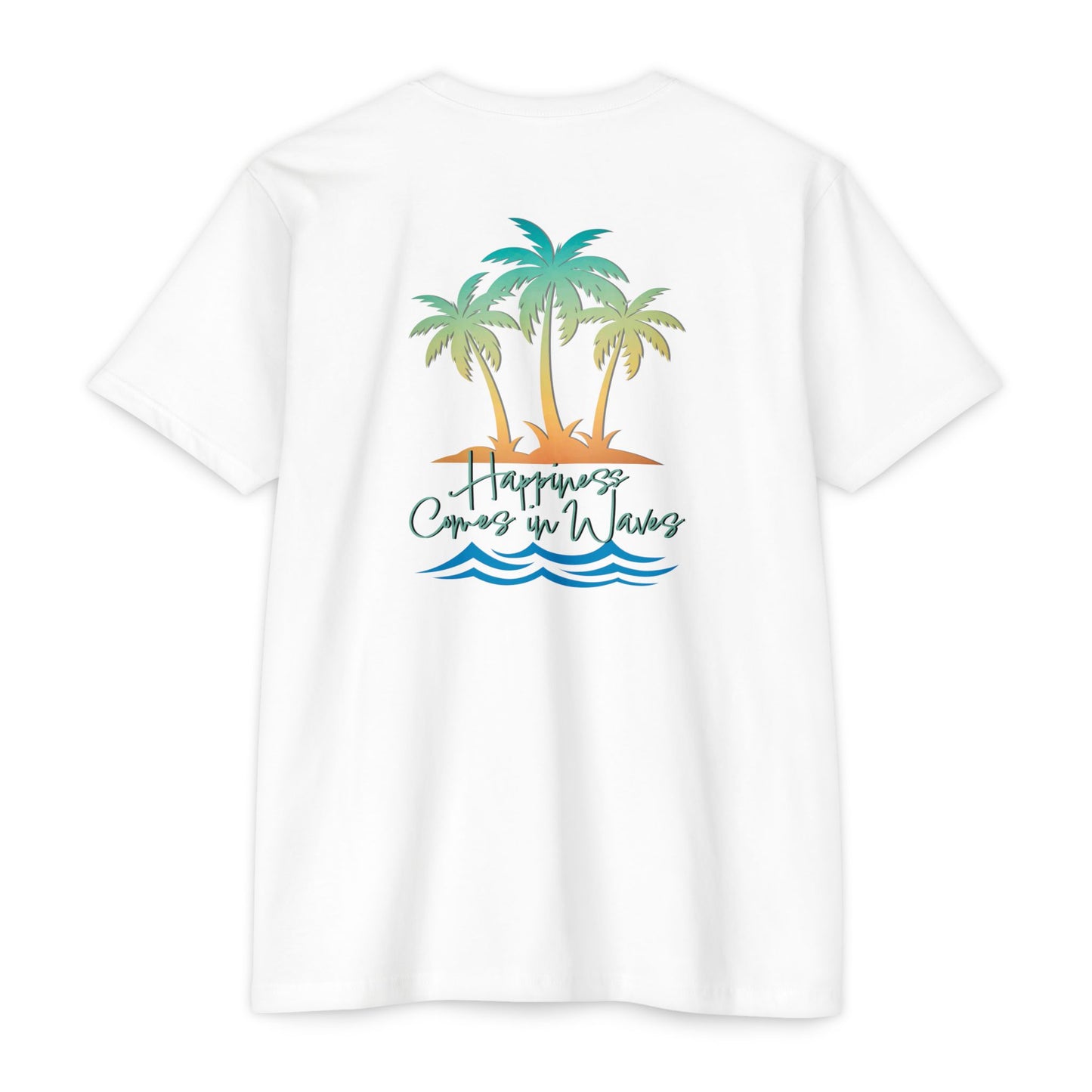 Hunt Beach Club Happiness Comes in Waves Unisex T-Shirt – Coastal Summer Tee