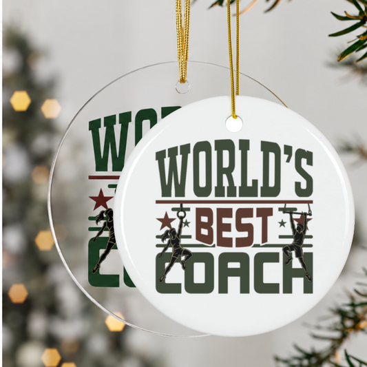 2026 World’s Best Ninja Coach Christmas Ornament – Ninja Warrior Coach Gift