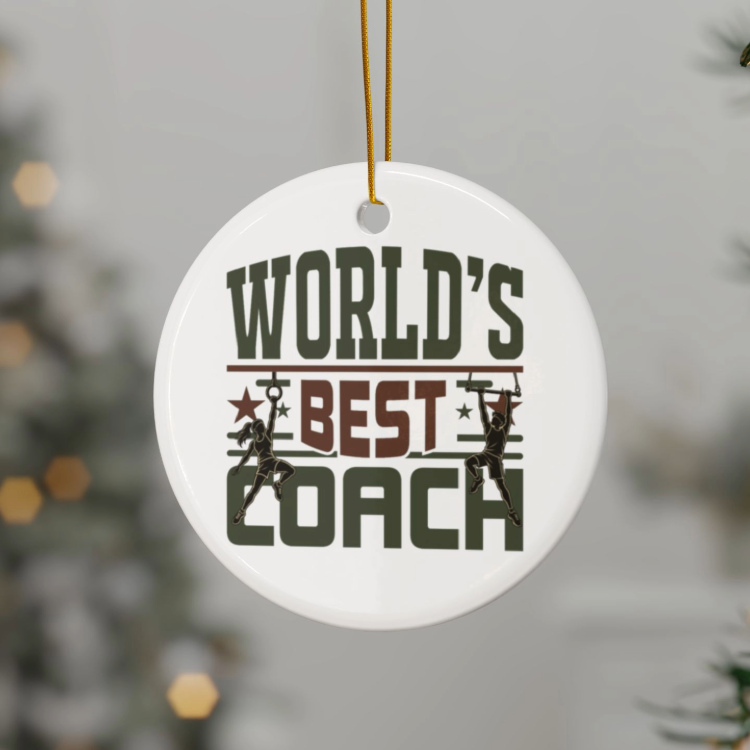2026 World’s Best Ninja Coach Christmas Ornament – Ninja Warrior Coach Gift