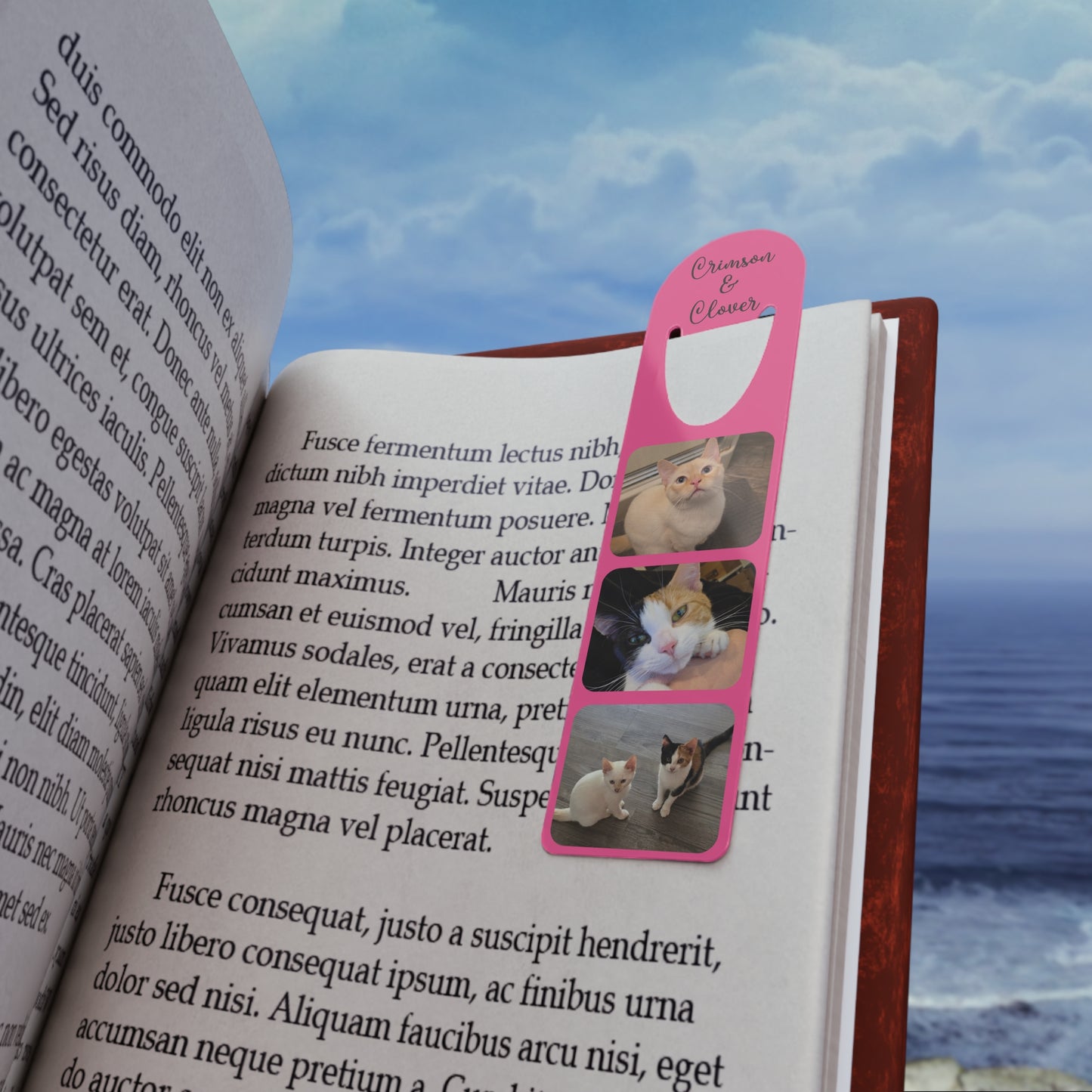 Custom Photo Collage Metal Bookmark – Personalized Picture Bookmark Gift for Book Lovers