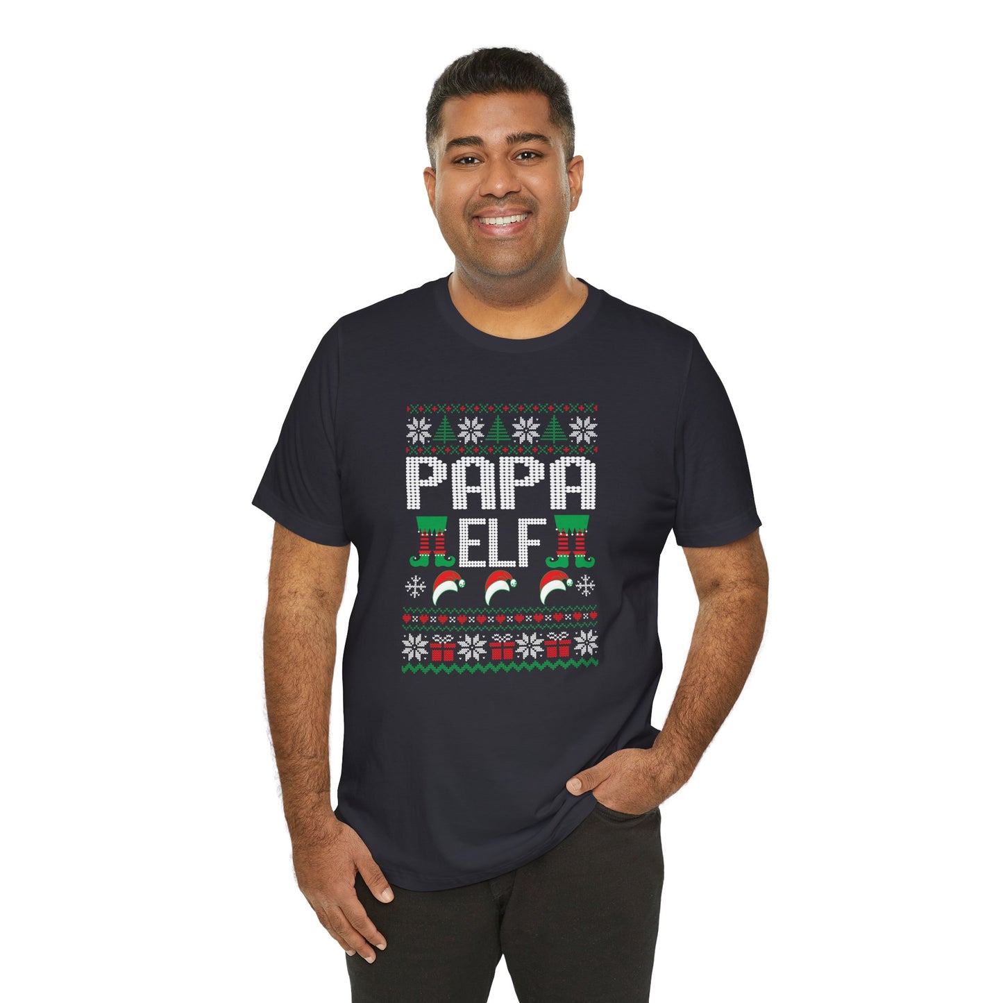 Papa Elf T-Shirt – Ugly Christmas Sweater Style