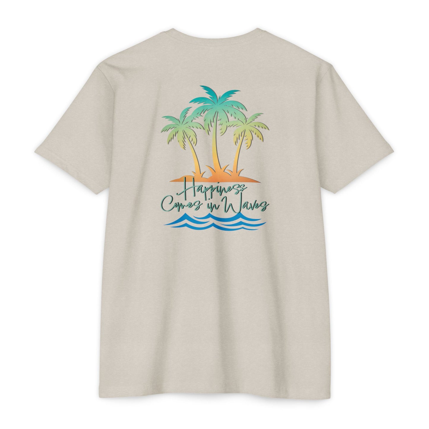 Hunt Beach Club Happiness Comes in Waves Unisex T-Shirt – Coastal Summer Tee