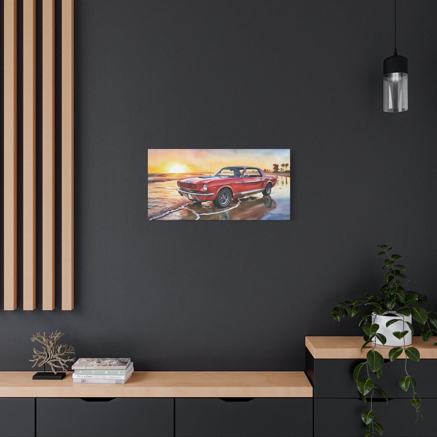 Custom Car Canvas Print (Watercolor Style), Personalized Car Enthusiast Gift