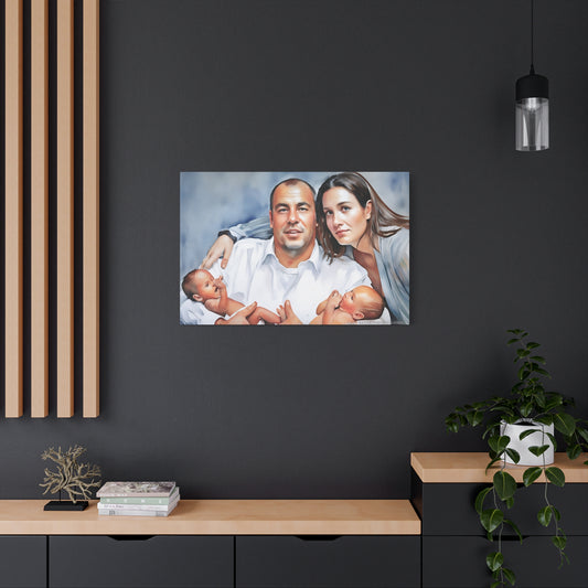 Custom Family Portrait Canvas Print, Family Home Decor