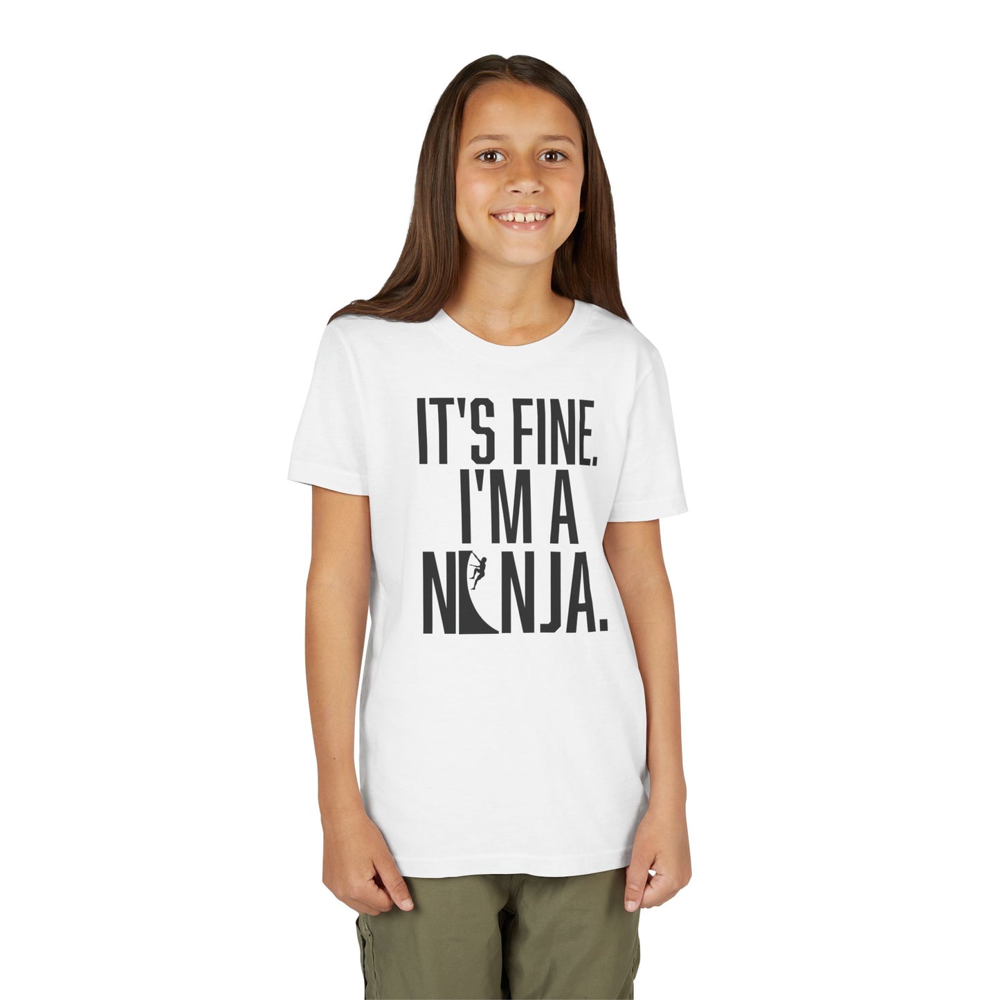 Youth Ninja T-Shirt – “It’s Fine, I’m a Ninja” Funny Athlete Shirt