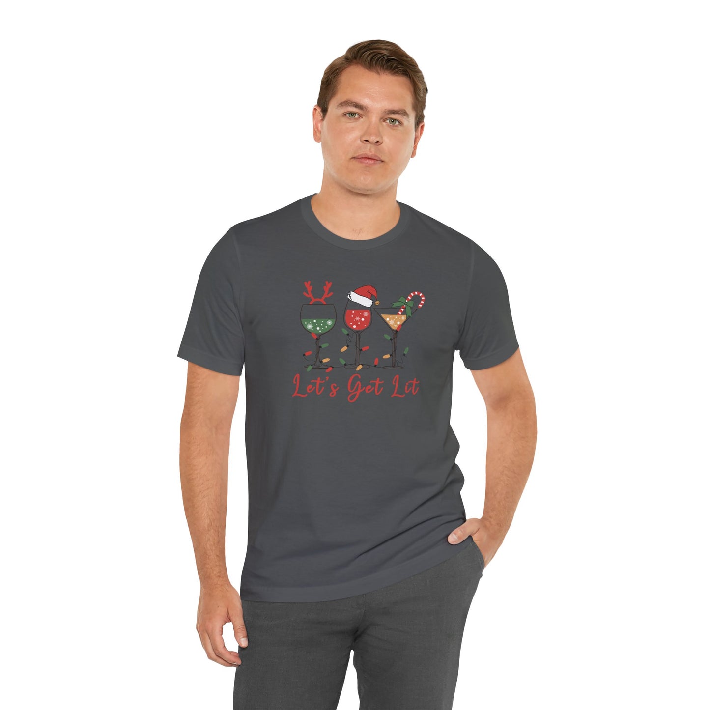 Let’s Get Lit | Funny Holiday Drinks Christmas Shirt