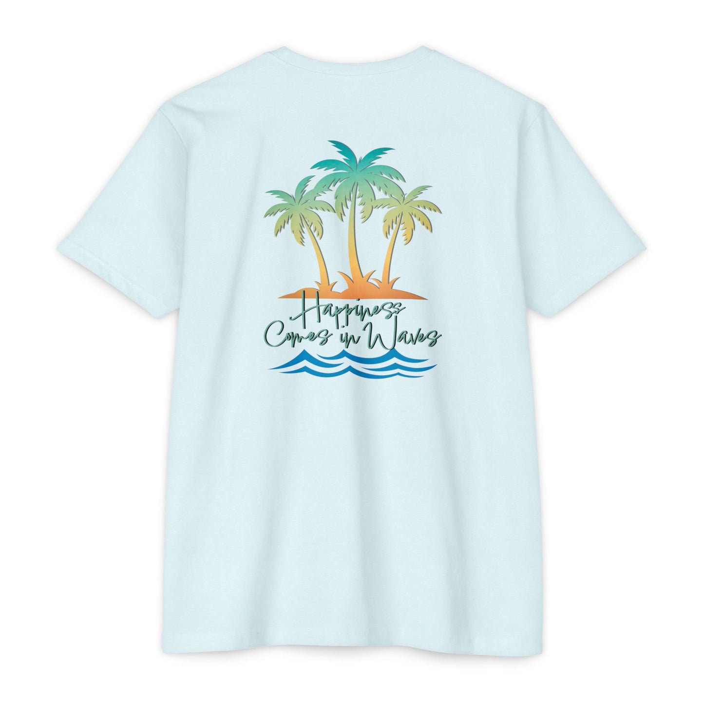 Hunt Beach Club Happiness Comes in Waves Unisex T-Shirt – Coastal Summer Tee
