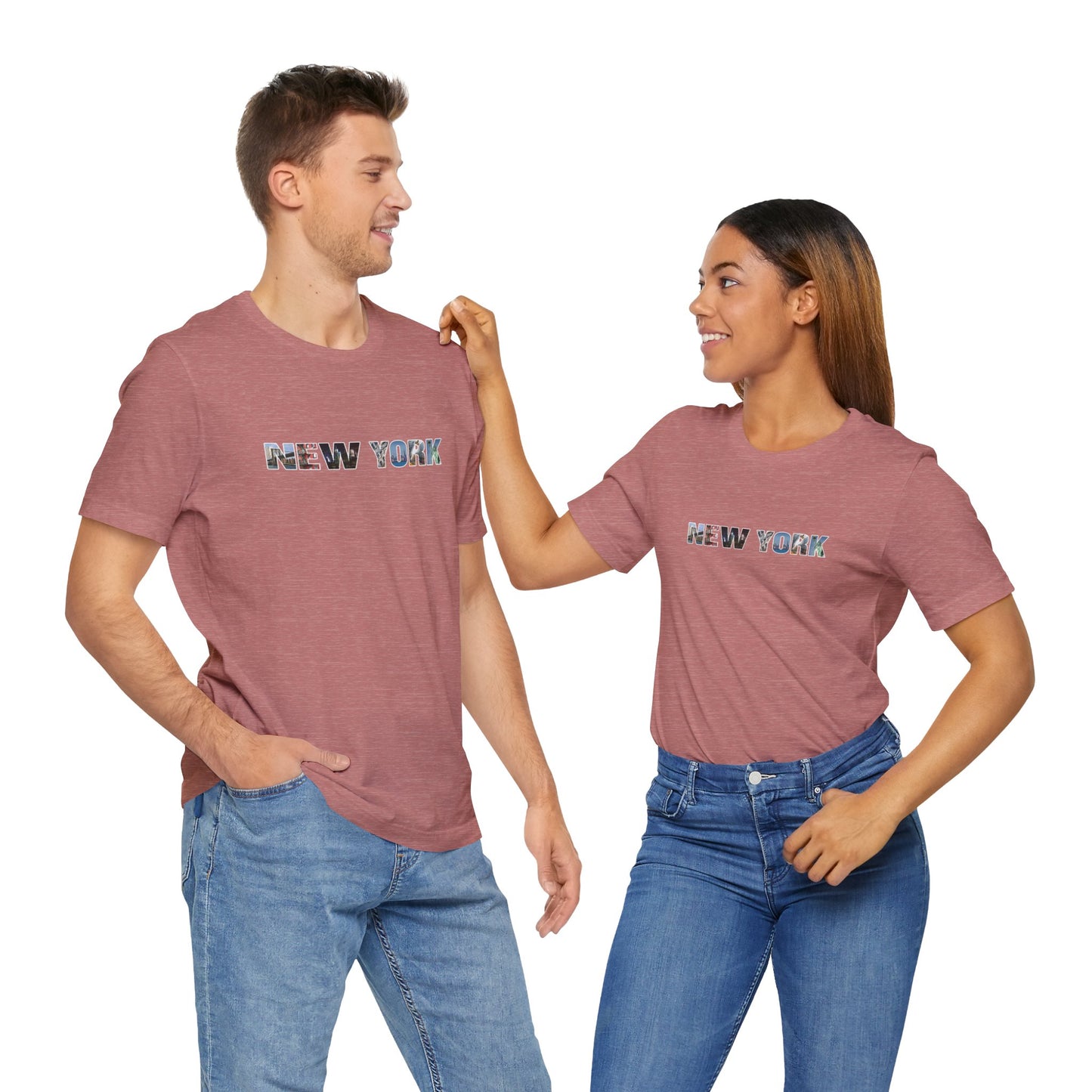 New York City Collage Shirt – Unisex T-Shirt with “NEW YORK” Photo Letter Design