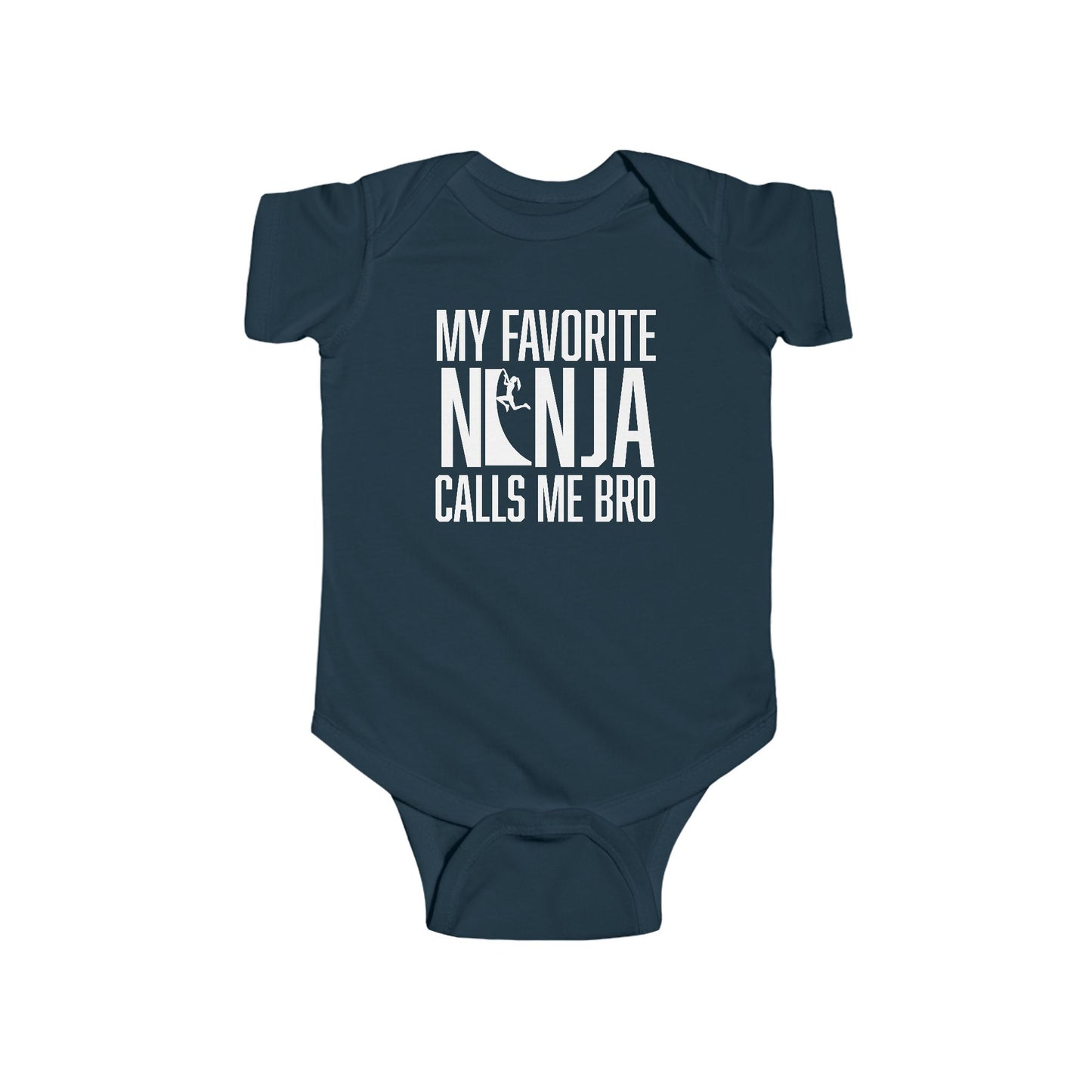 My Favorite Ninja Calls Me... Baby Onesie – Bro or Sis | Warped Wall Design with Color Options