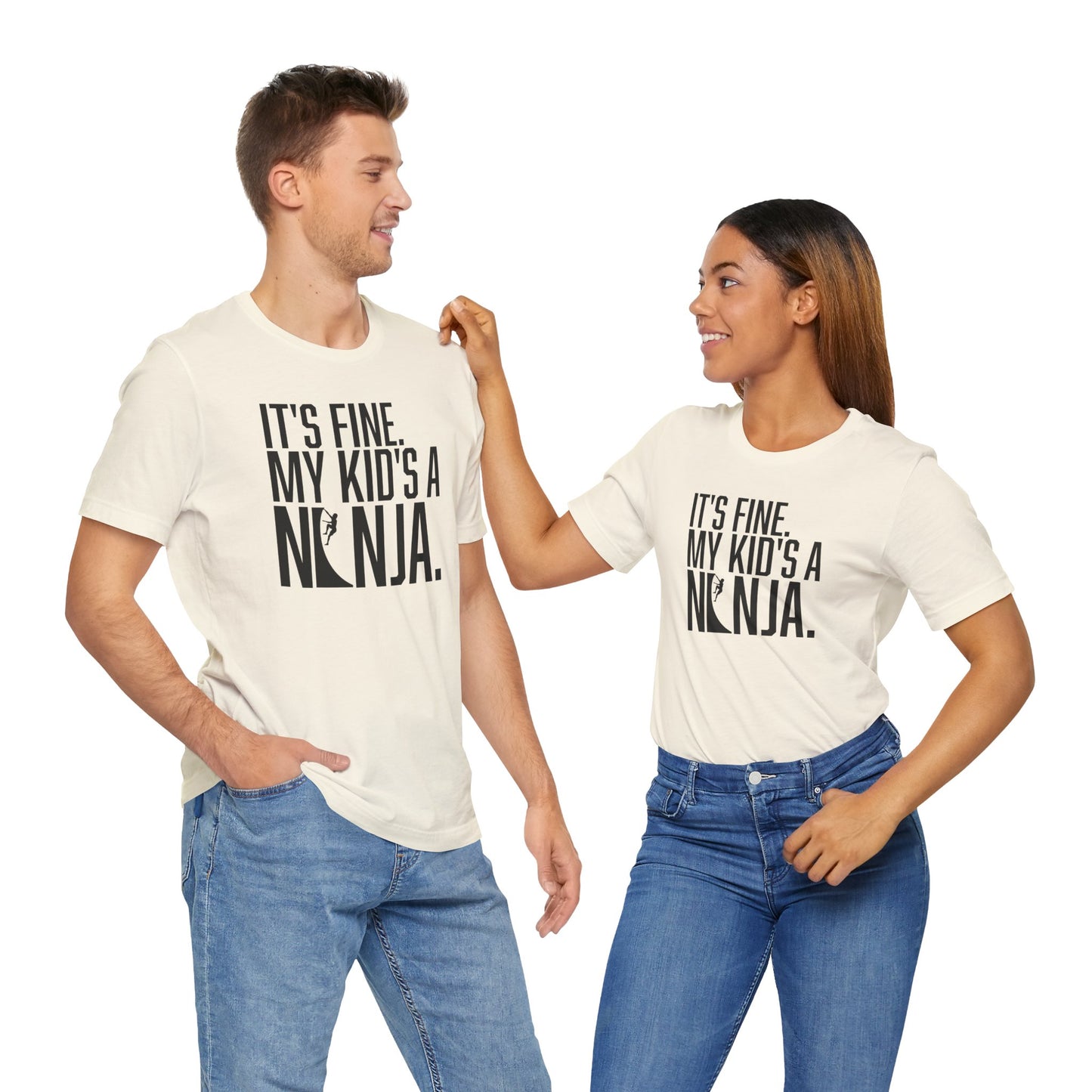 Custom Ninja Mom or Dad T-Shirt – “It’s Fine, My Kid’s a Ninja” Funny Custom Shirt