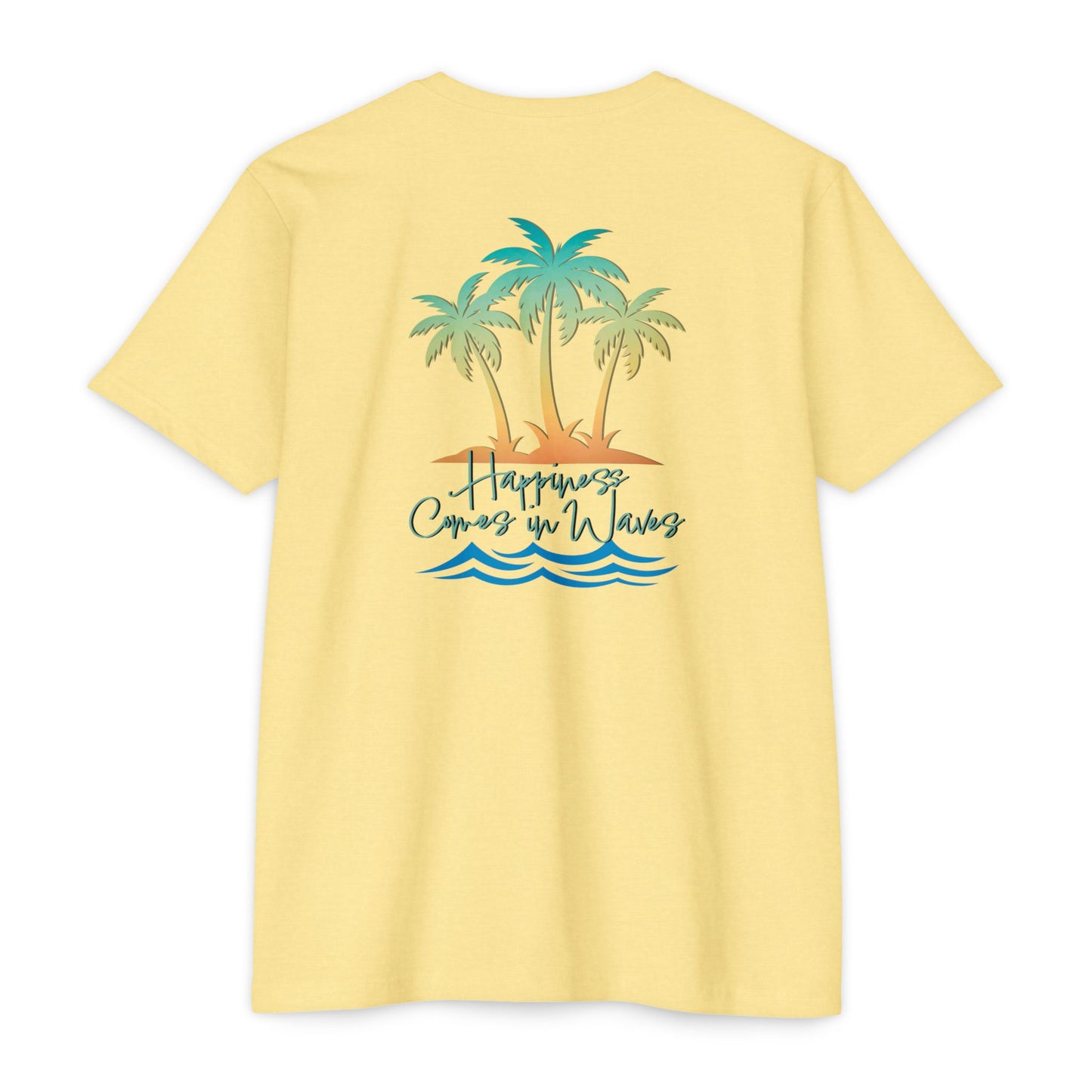 Hunt Beach Club Happiness Comes in Waves Unisex T-Shirt – Coastal Summer Tee