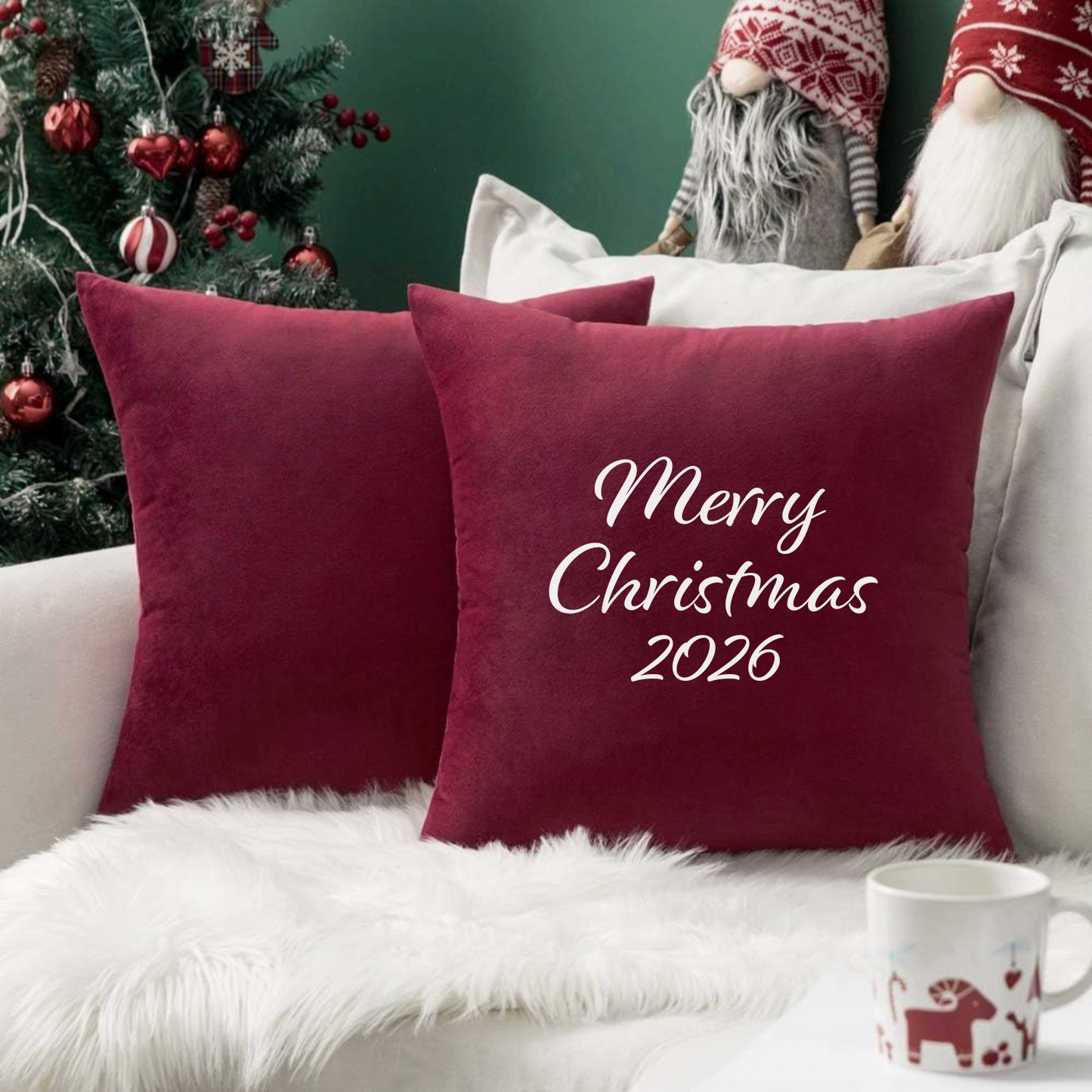 Personalized Velvet Pillow Cover - Custom Photo, Logo, Text or Graphic Pillow Gift