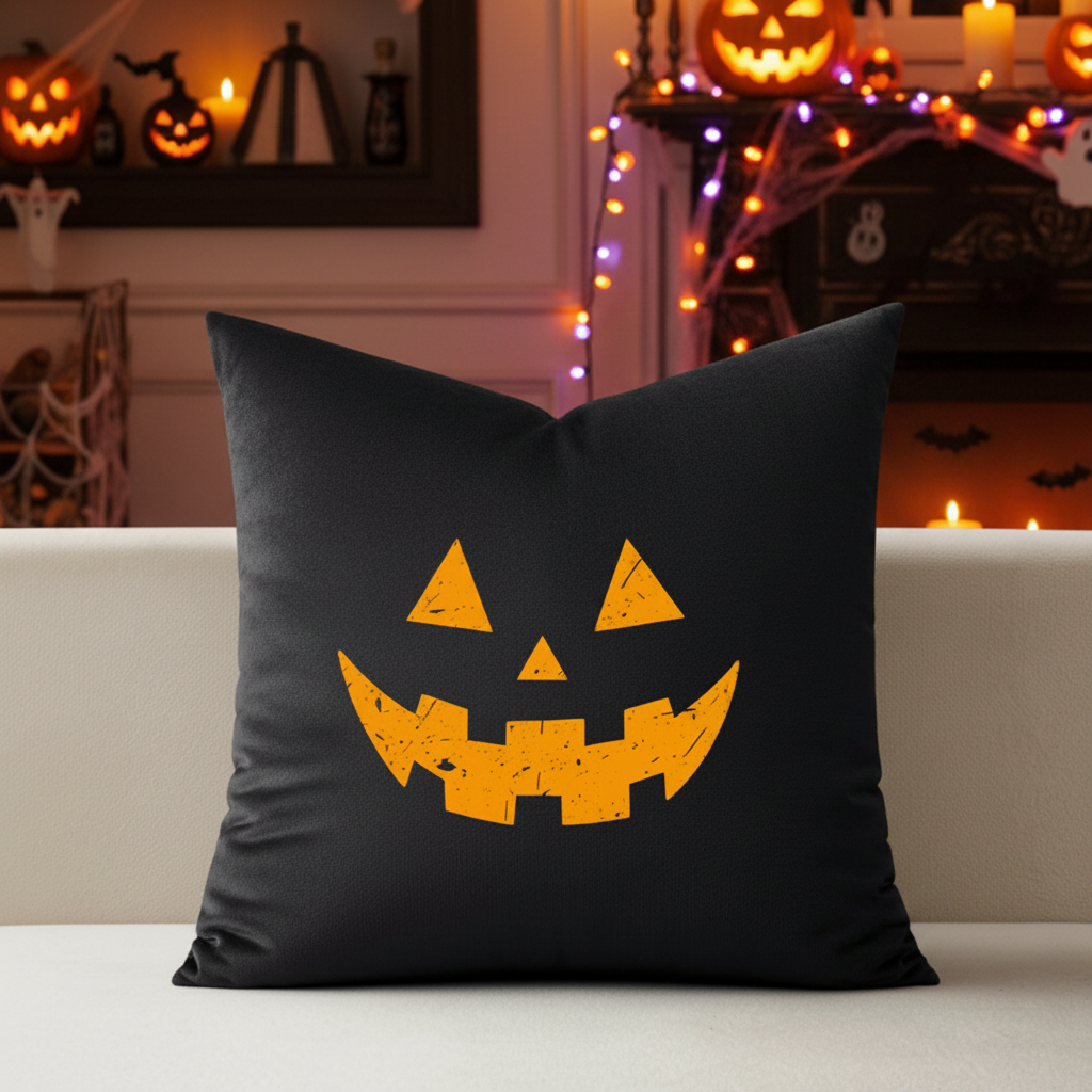 Halloween Velvet Throw Pillow Covers - Optional Pillow Inserts