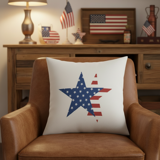 Patriotic American Flag Velvet Throw Pillow Covers - Optional Pillow Inserts