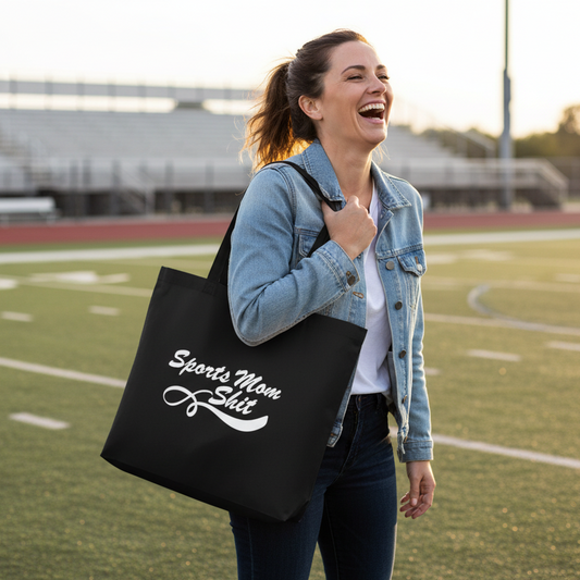 Sports Mom Shit Jumbo Tote Bag – for Game Days, Practice & Everyday Carry