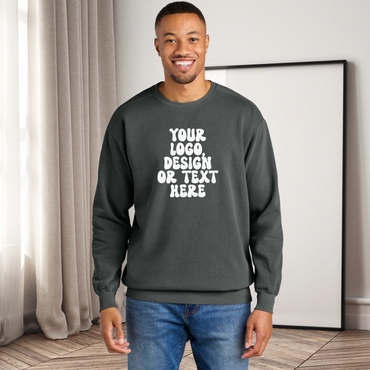 Comfort Colors Unisex Heavy Crewneck - Add Your Text Design or Logo