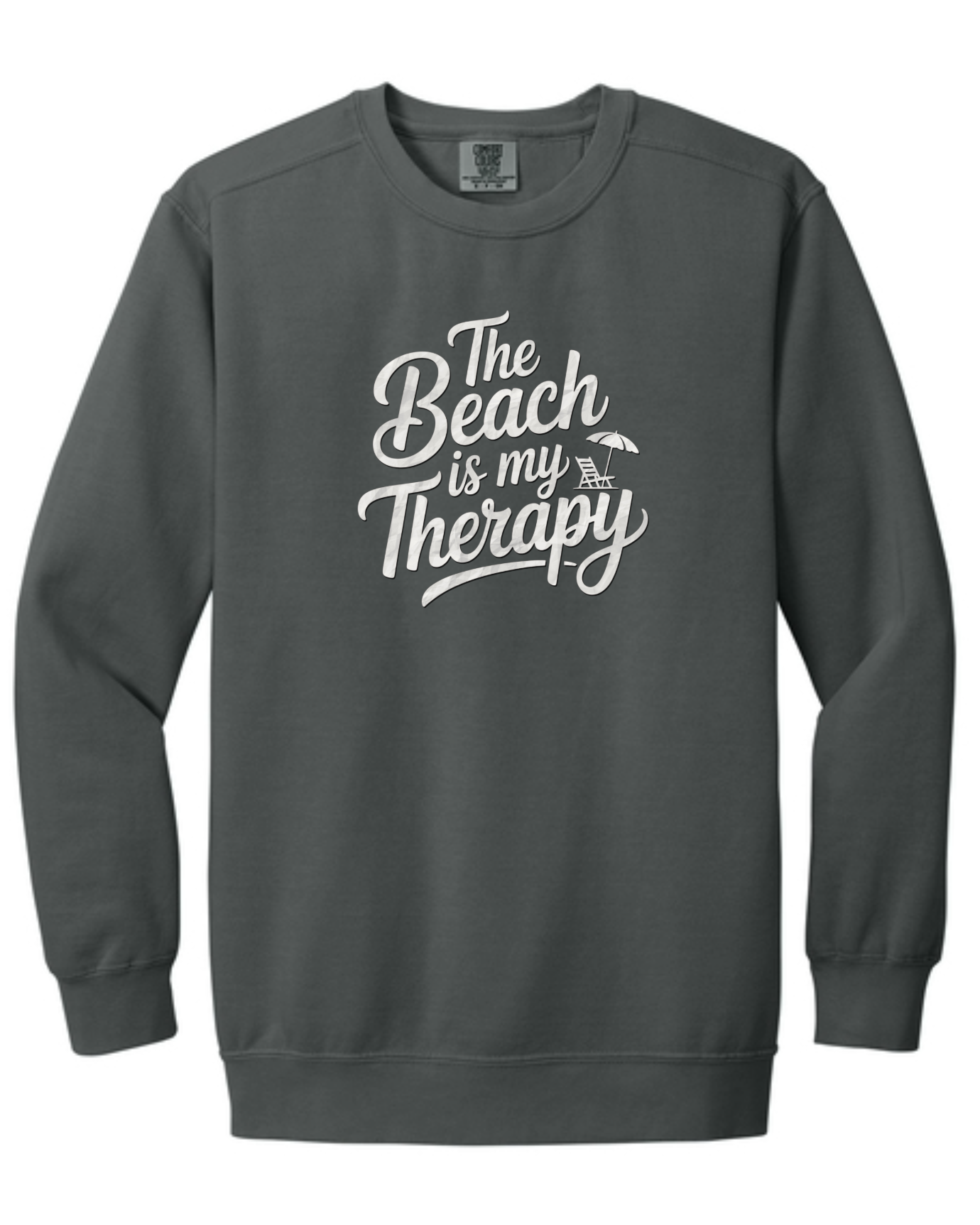 The Beach is My Therapy Crewneck Sweatshirt - Coastal Beach Sweatshirt