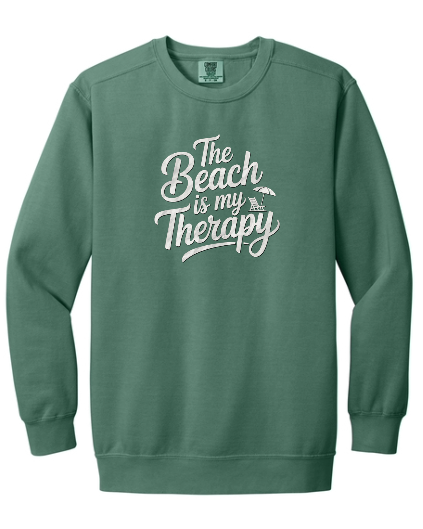 The Beach is My Therapy Crewneck Sweatshirt - Coastal Beach Sweatshirt