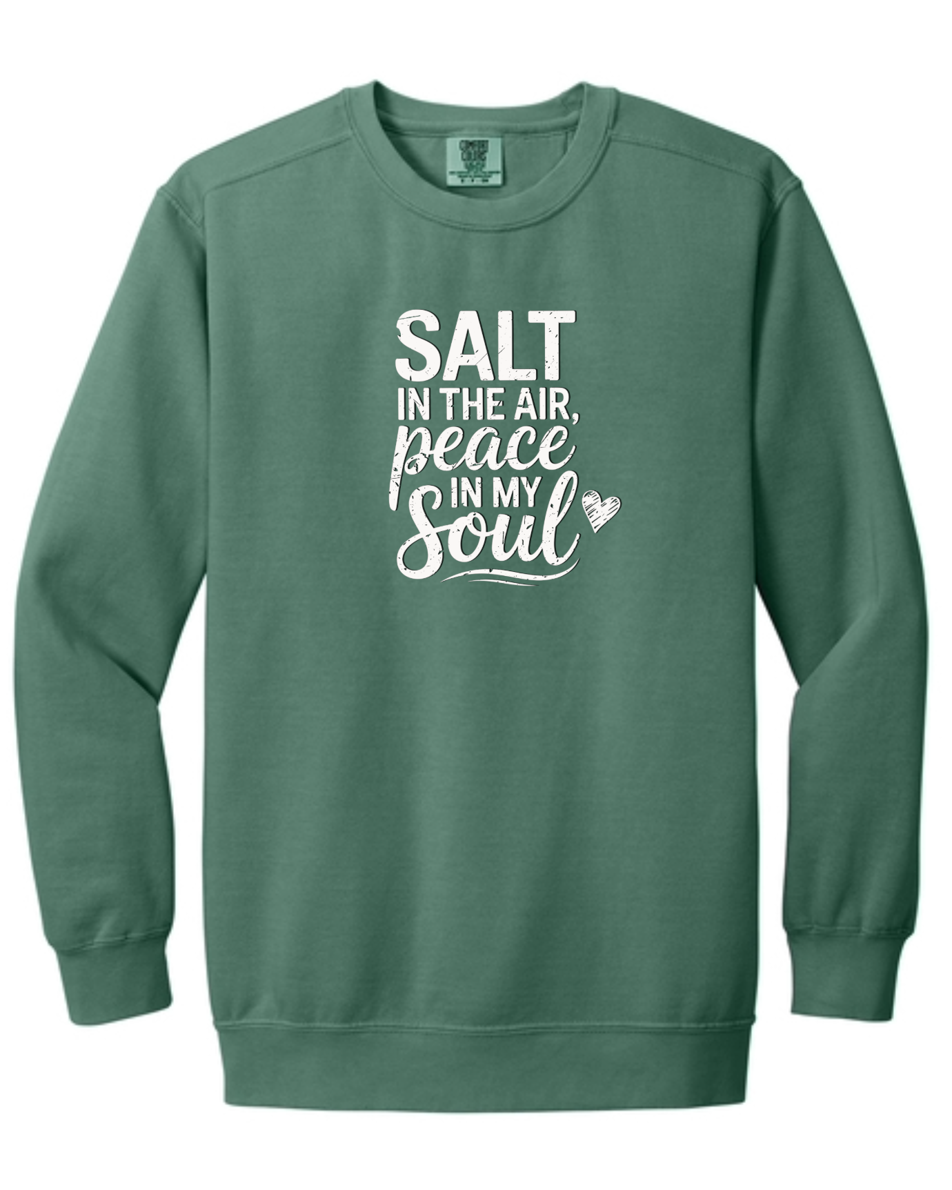 Salt in the Air, Peace in My Soul Crewneck Sweatshirt - Coastal Beach Sweatshirt
