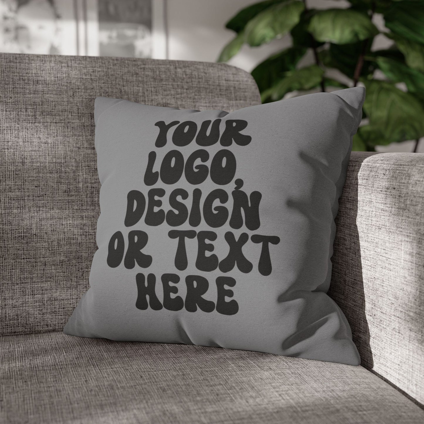 Custom Spun Polyester or Suede Throw Pillow or Pillowcase – Personalize with Solid Color or Pattern – Add Your Text, Design, Logo