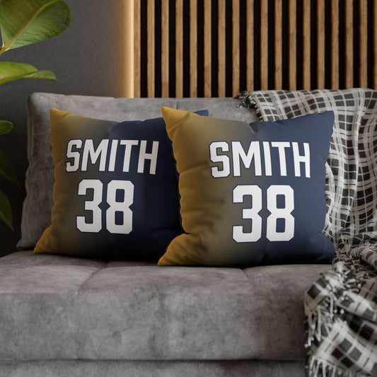 Personalized Sports Throw Pillow – Custom Name, Number & Jersey Color Gradient