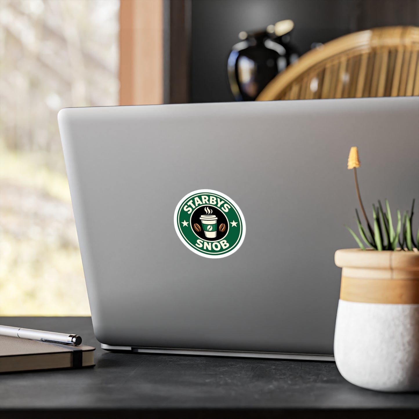 Funny Coffee Lover Sticker, 3" Waterproof Vinyl Sticker, Starbys Snob or Dunkie Junkie Design