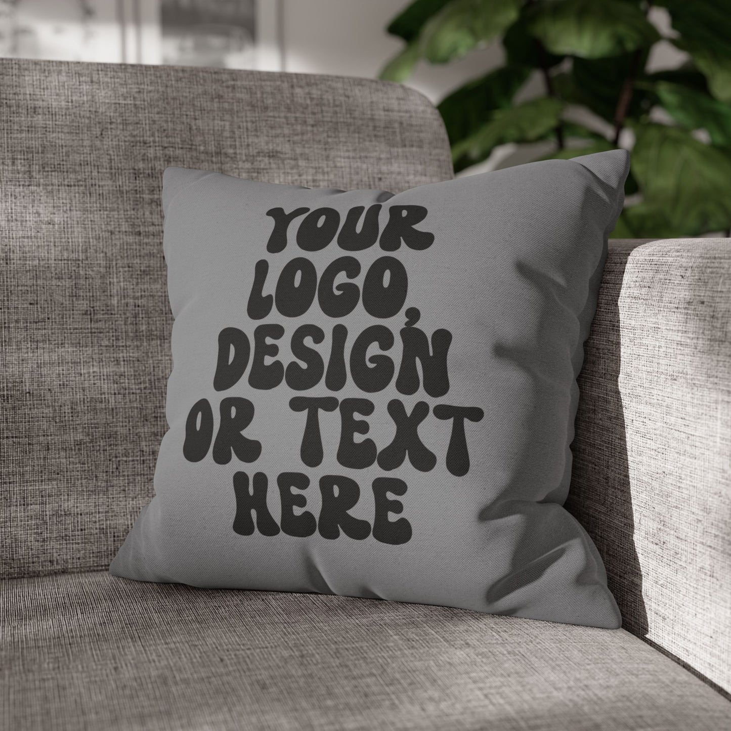 Custom Spun Polyester or Suede Throw Pillow or Pillowcase – Personalize with Solid Color or Pattern – Add Your Text, Design, Logo