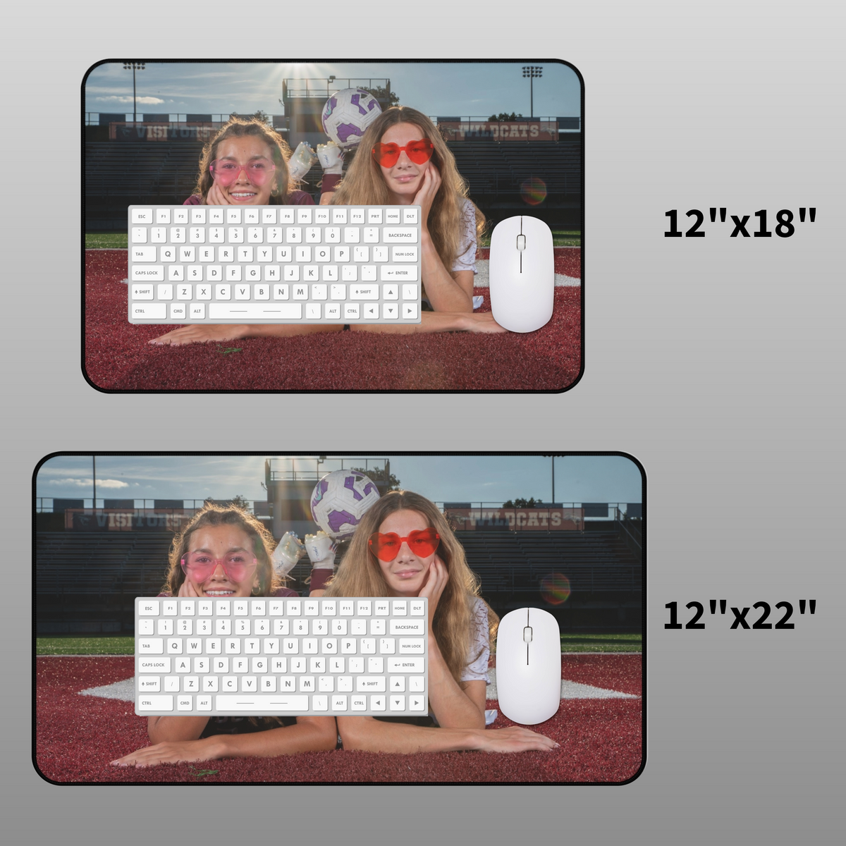 Personalized Photo Desk Mat - Custom Sports & Family Portrait Desk Pad